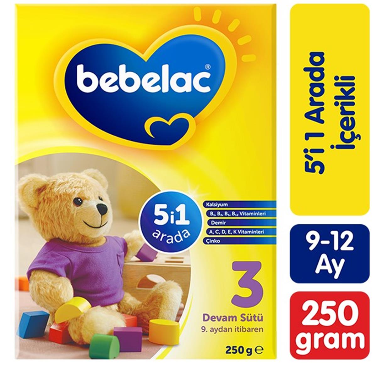 Bebelac 3 Devam Sütü 250 gr 9-12 Ay