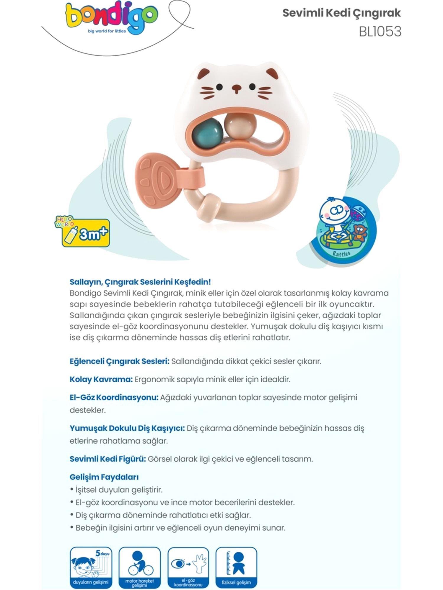 Bondigo Sevimli Çıngırak Kedi BL1053