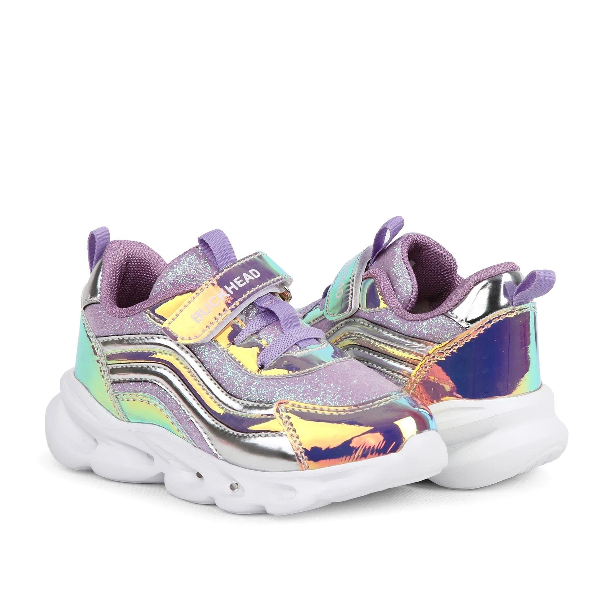Buckhead Kız Çocuk Glossy Shiny Işıklı Spor Ayakkabı Lila BUCK4430