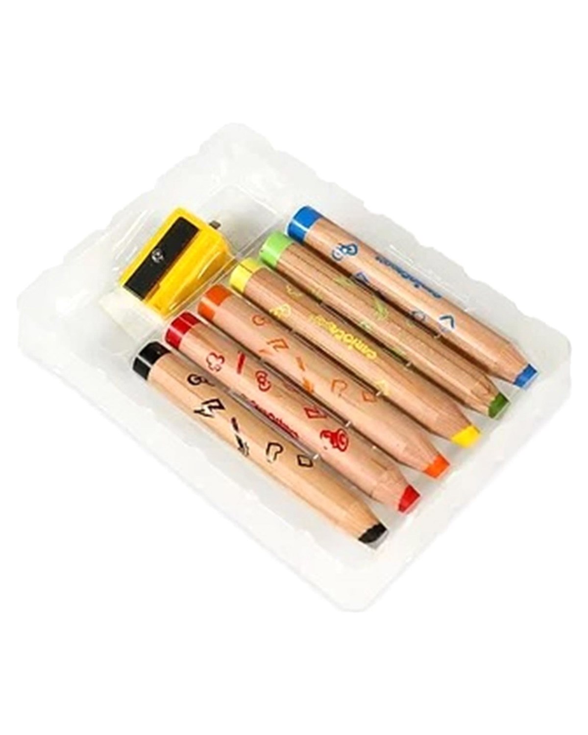 Carioca 6'lı 3İn1 Jumbo Bebek Ahşap Gövdeli Boya Kalemi 42817