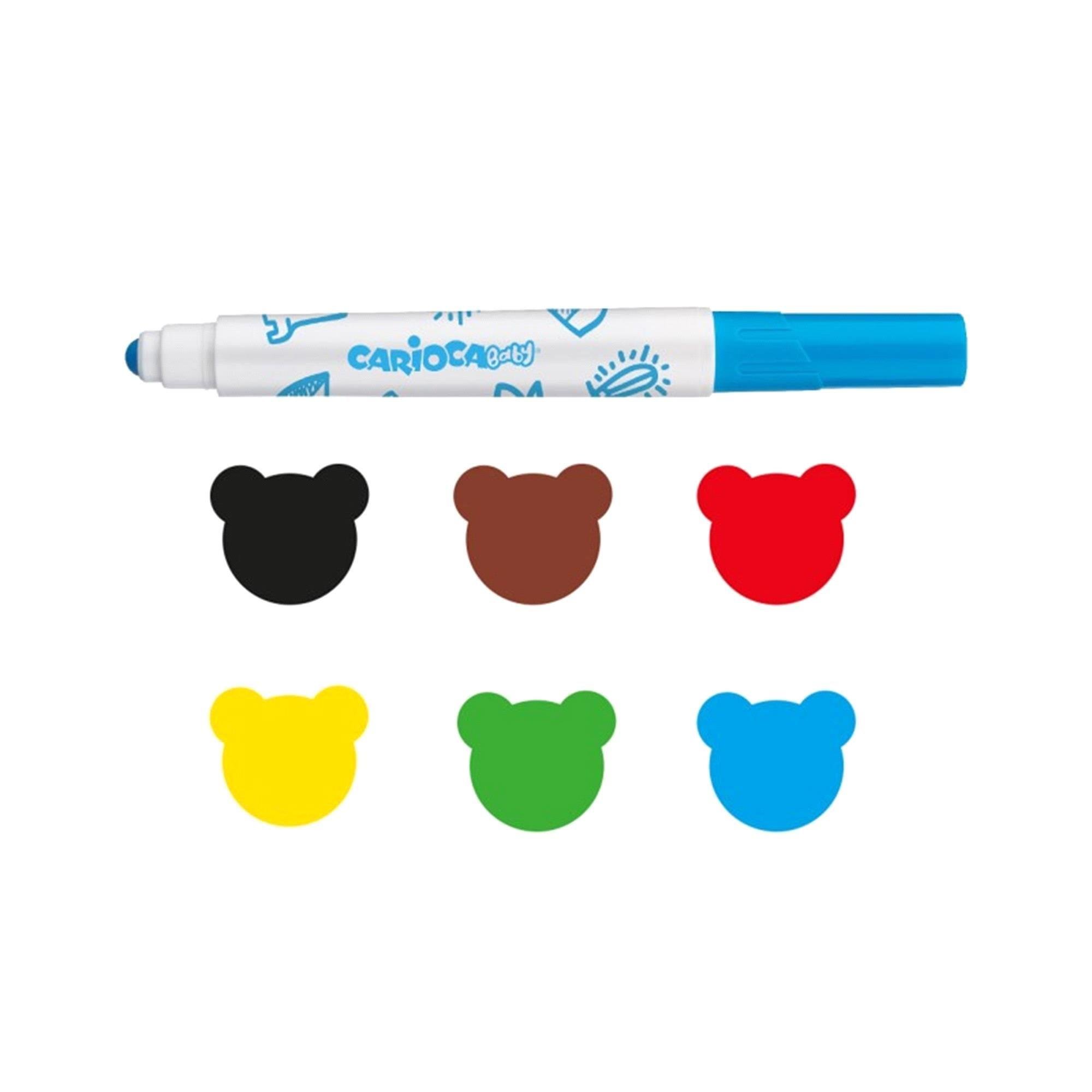 Carioca 6'lı Jumbo Bebek Süper Yıkanabilir Keçeli Boya Kalemi  42813