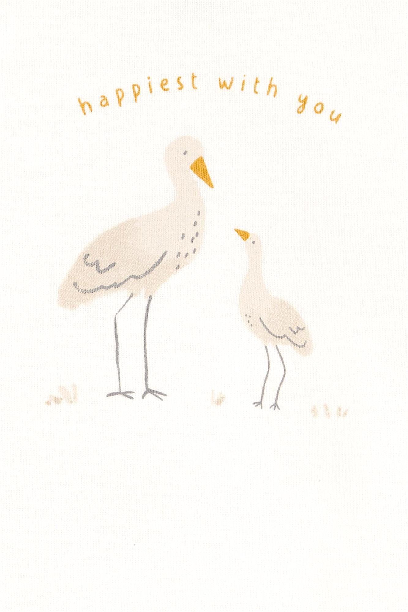 Carter's Bebek 4'lü Kısa Kollu Zıbın Set Krem 1T006810