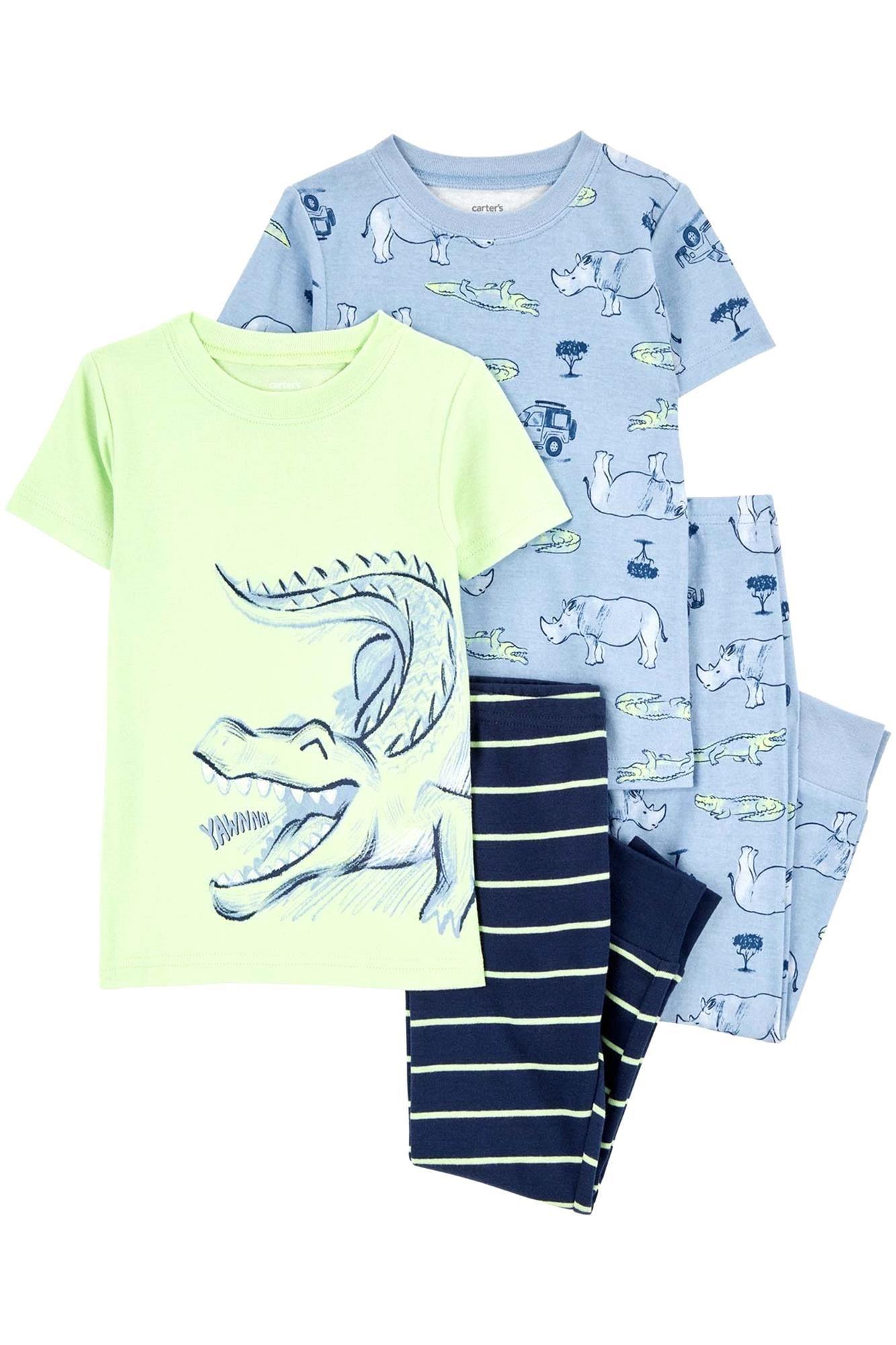 Carter's Erkek Bebek 4'lü Pijama Takımı Mavi 1S380510