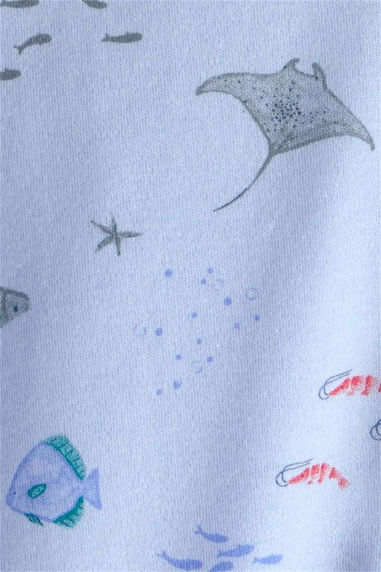 Carter's Erkek Bebek Desenli Patikli Tulum Mavi 1U617710