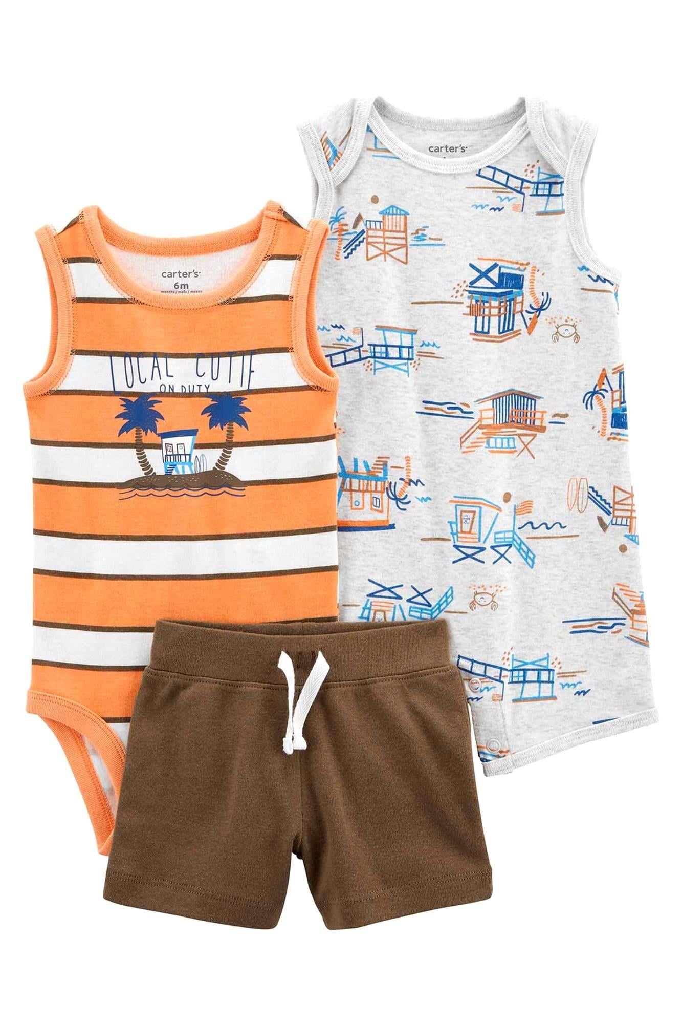 Carter's Erkek Bebek Layette 3'lü Tulum Set Çok Renkli 10863010