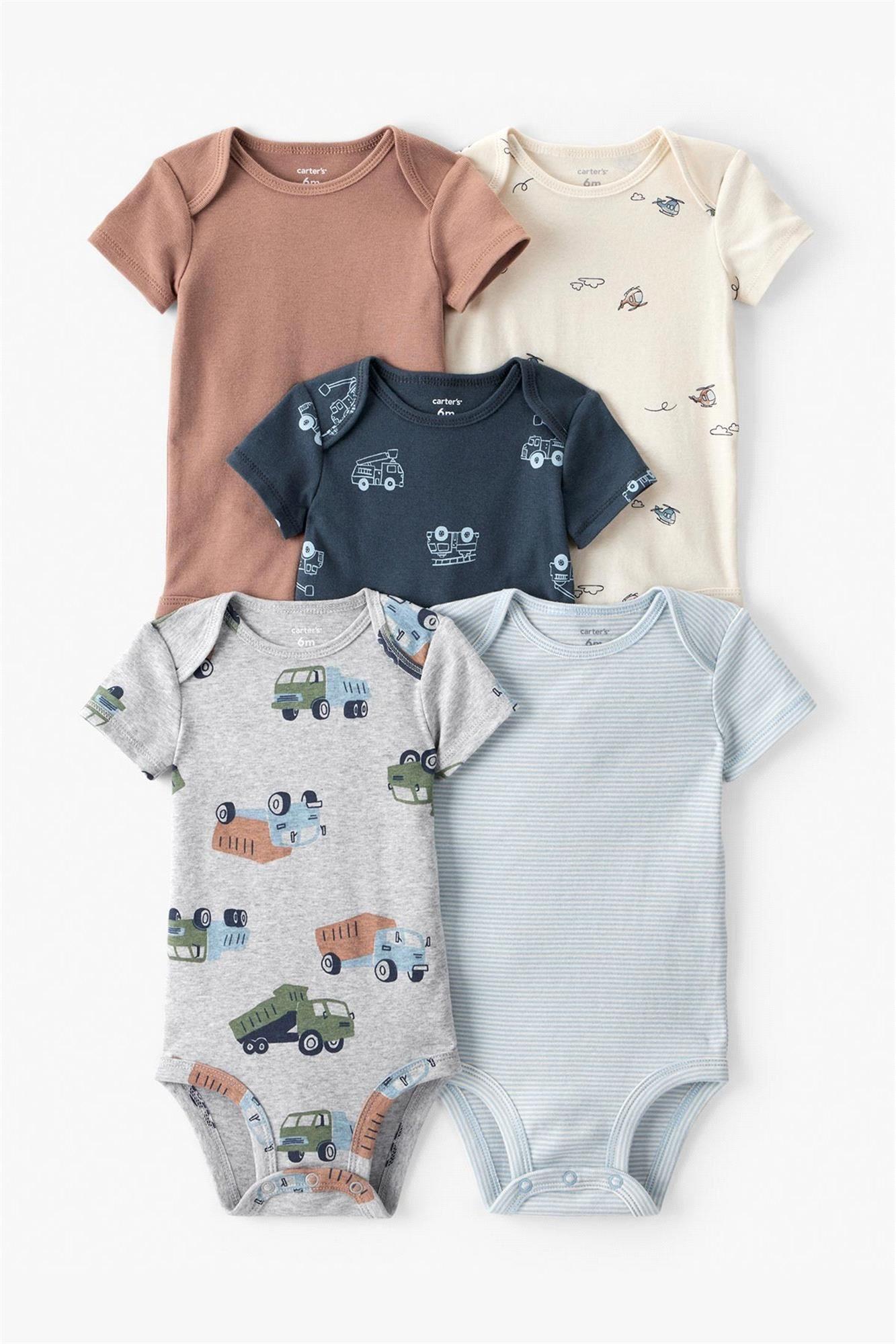 Carter's Erkek Bebek Layette 5'li Body Set Renkli 1T921710