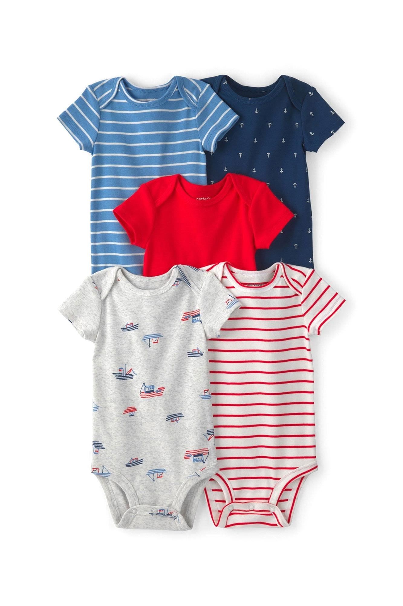 Carter's Erkek Bebek Layette 5'li Zıbın Seti Renkli 1U627310