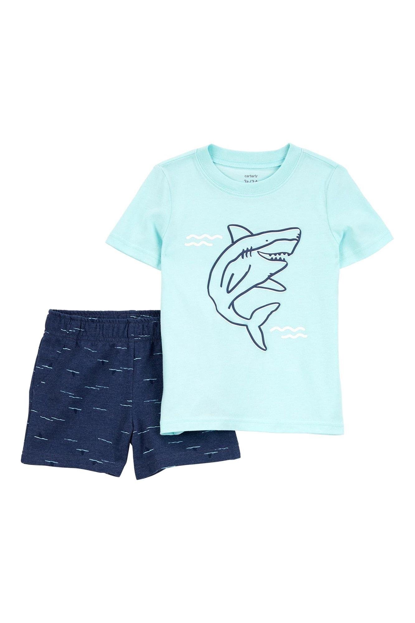 Carter's Erkek Bebek Tişört Şort Takım Lacivert 1S479710