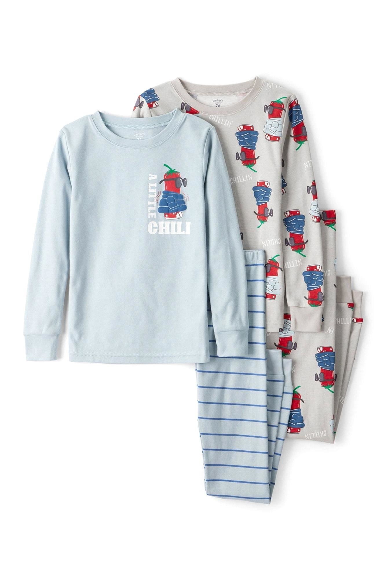 Carter's Erkek Çocuk 4'lü Pijama Takımı Mavi 3T534210
