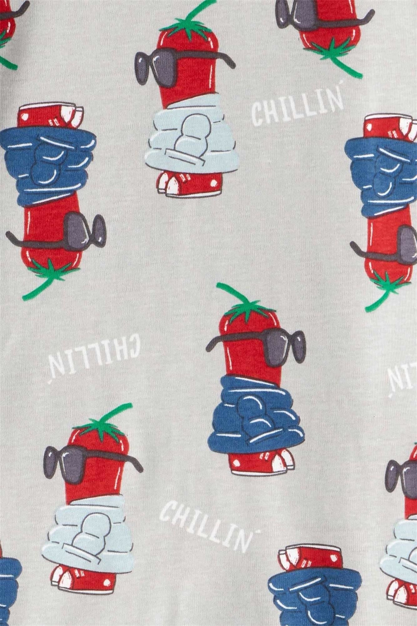 Carter's Erkek Çocuk 4'lü Pijama Takımı Mavi 3T534210