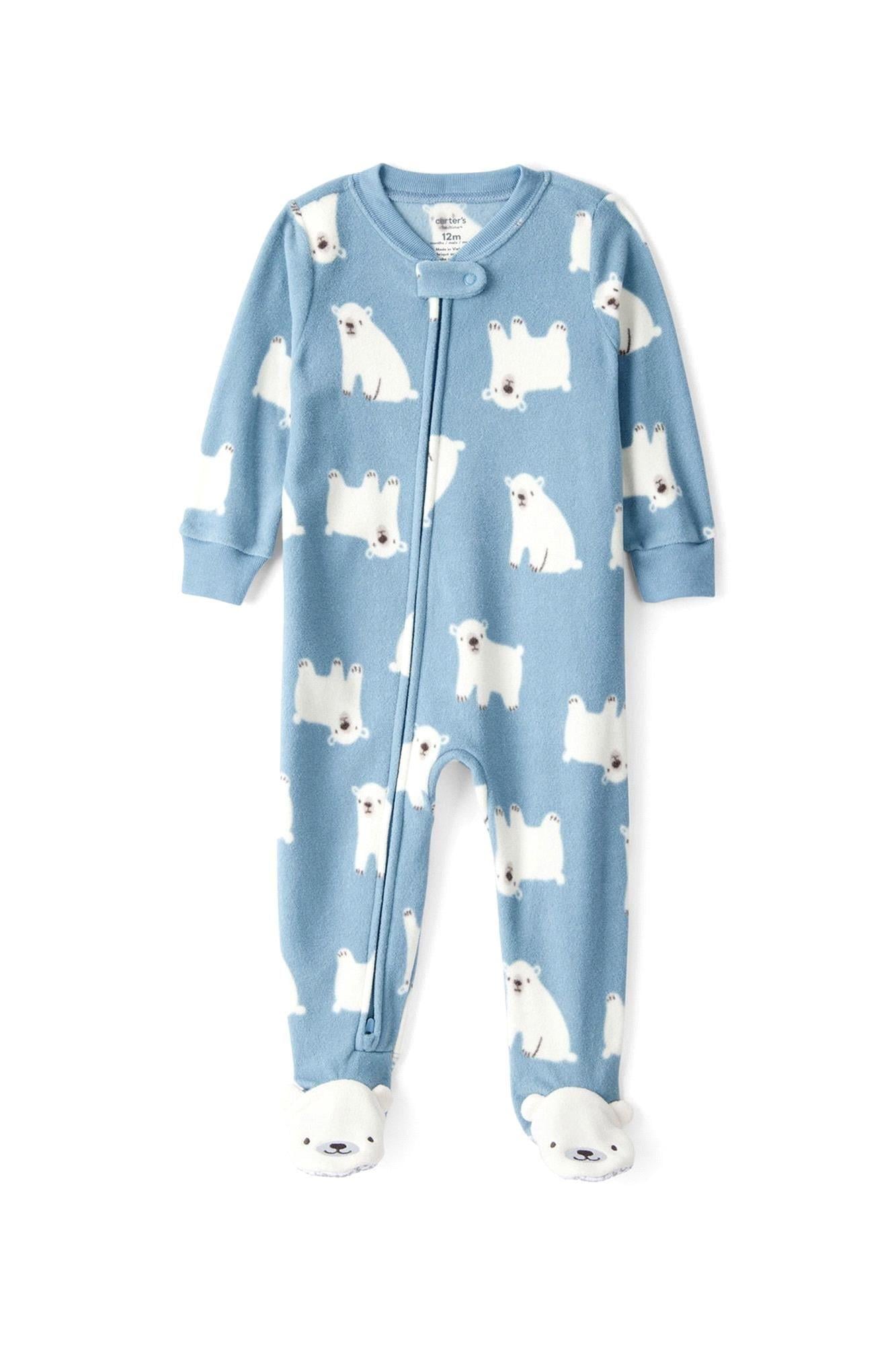 Carter's Erkek Çocuk Baskılı Polar Tulum Mavi 2T547810