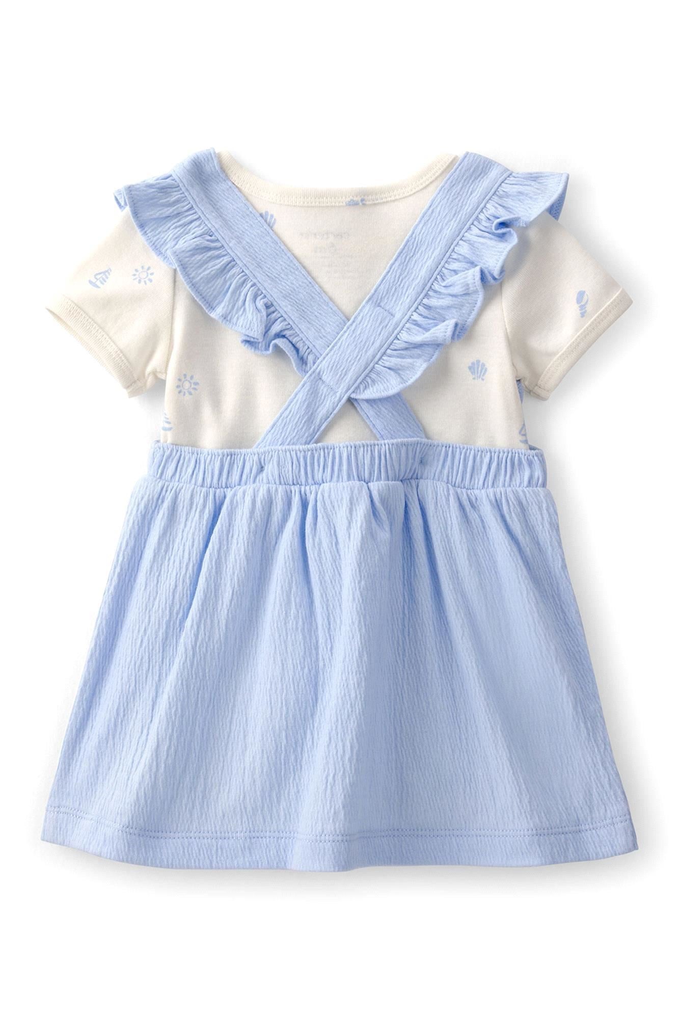Carter's Kız Bebek 2'li Elbise Body Takım Mavi 1U607710