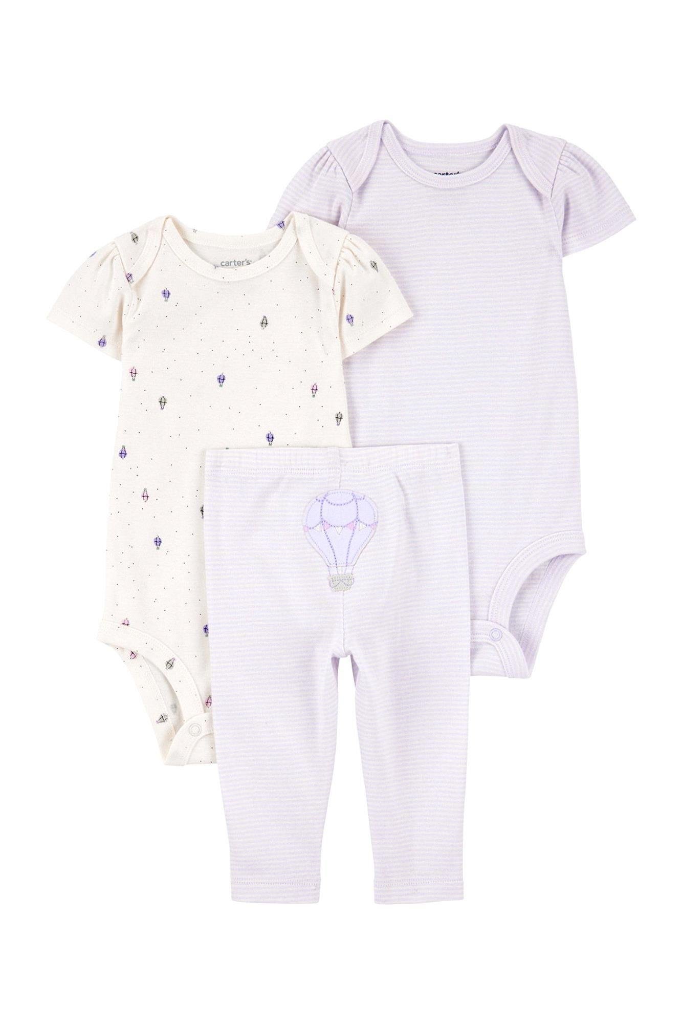 Carter's Kız Bebek Baskılı 3'lü Takım Lila 1T006410