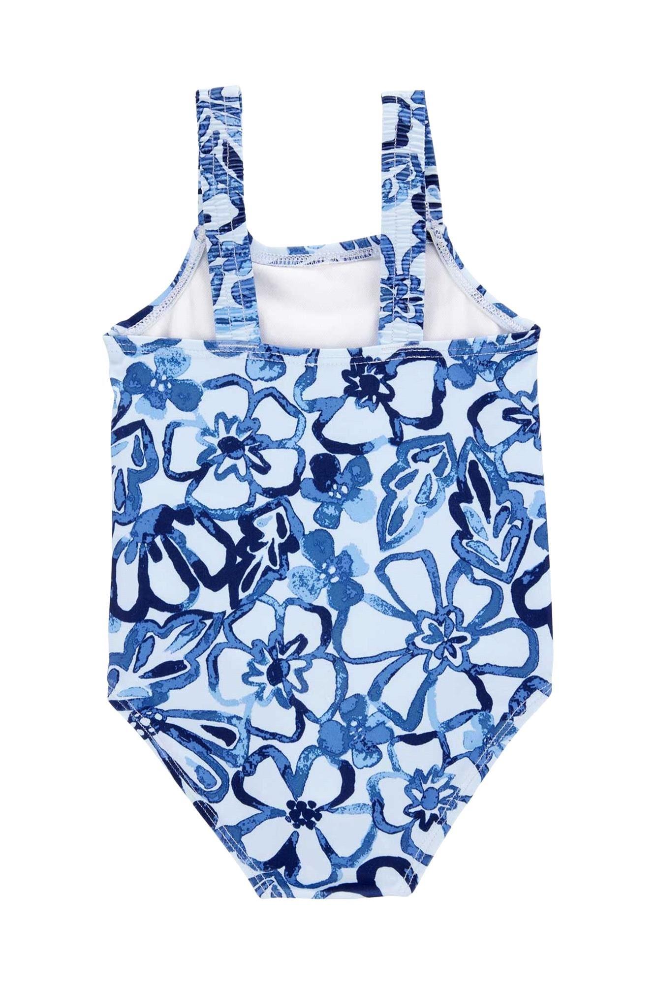 Carter's Kız Bebek Desenli Kolsuz Mayo Lacivert 1S570110