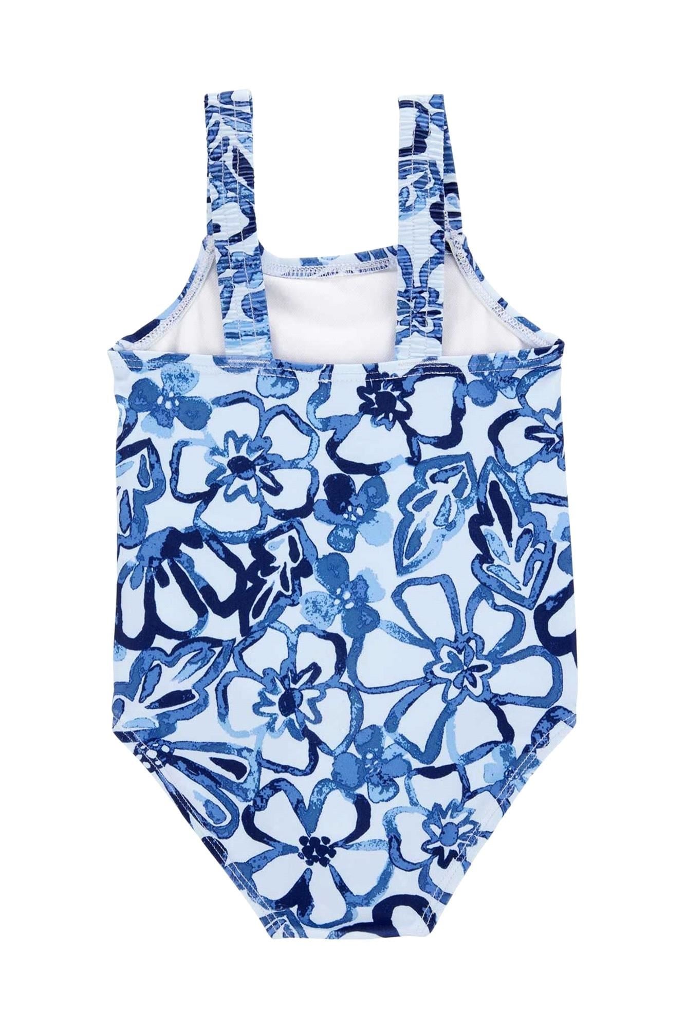 Carter's Kız Bebek Desenli Kolsuz Mayo Lacivert 1S570110