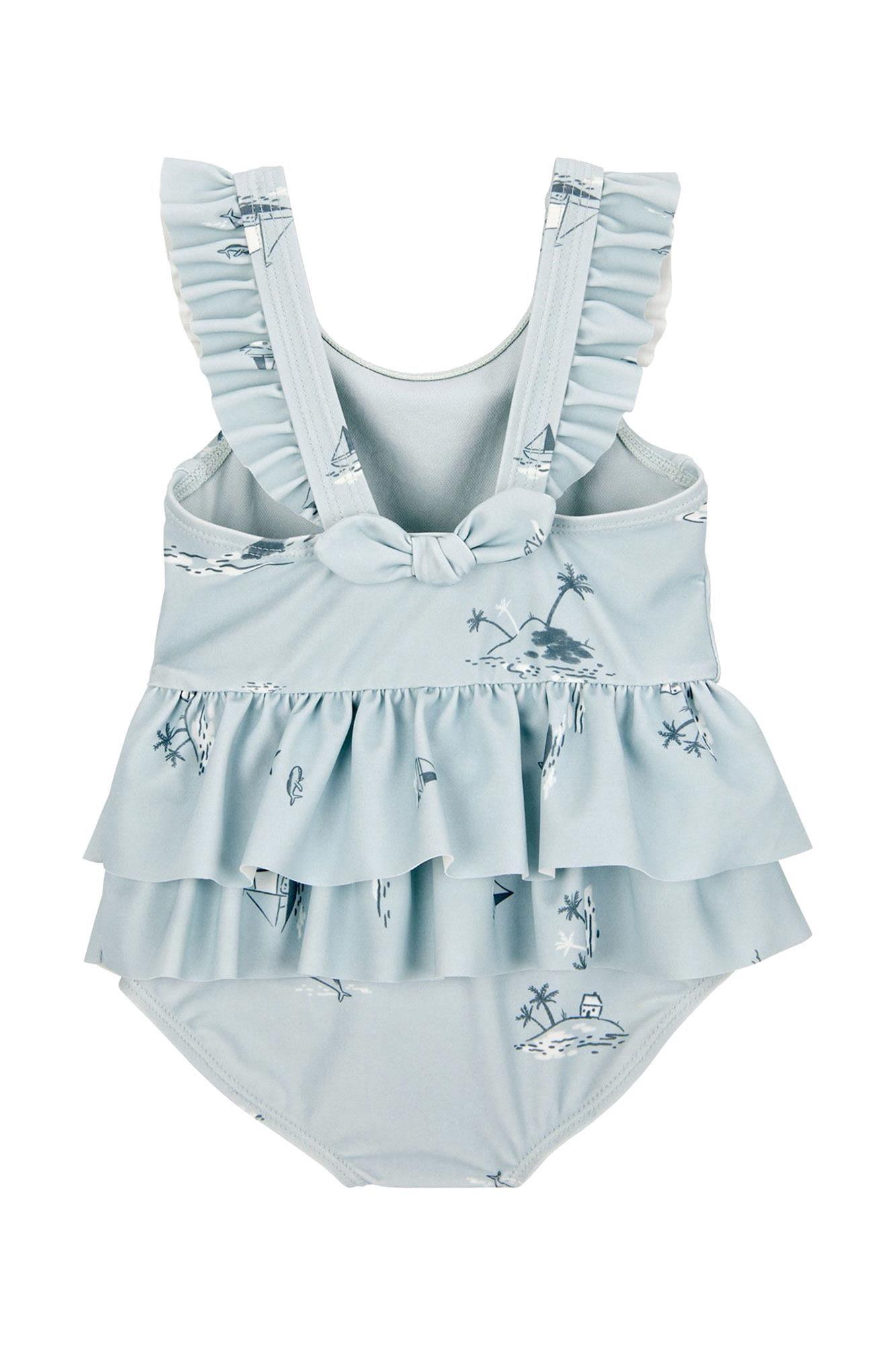 Carter's Kız Bebek Güneş Koruyuculu 2'li Mayo Takım Mavi 1S468010