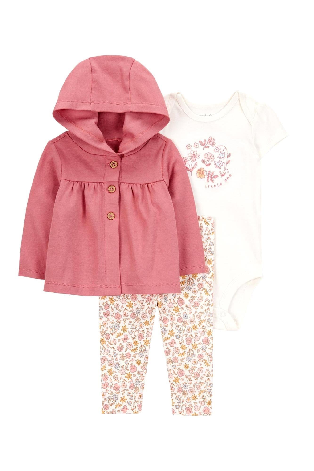 Carter's Kız Bebek Hırkalı 3'lü Takım Pembe 1S938810