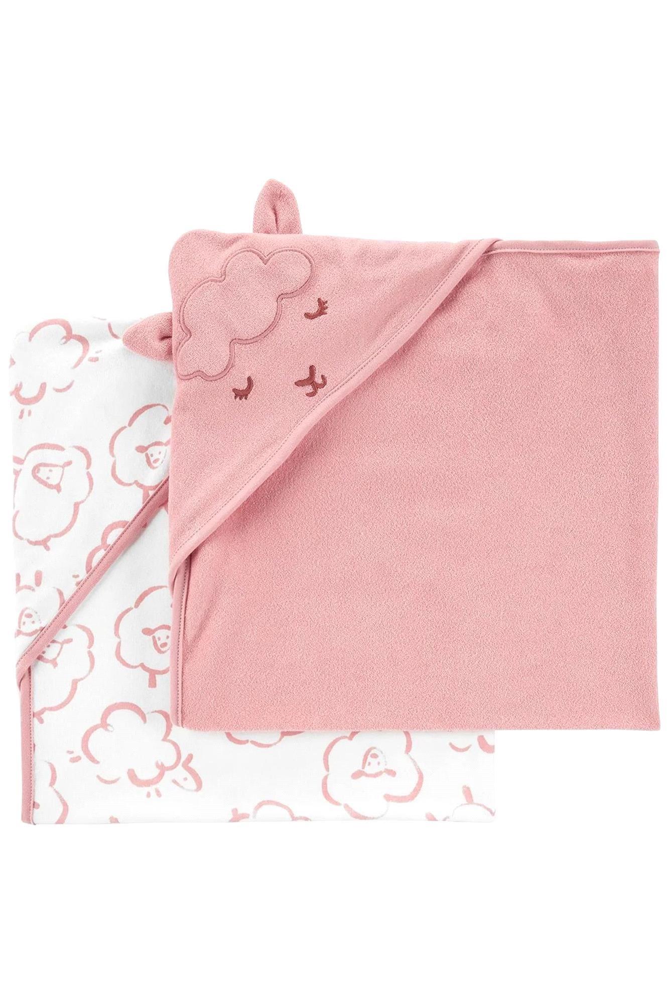 Carter's Layette Kız Bebek Banyo Havlu Seti Pembe 1N691410