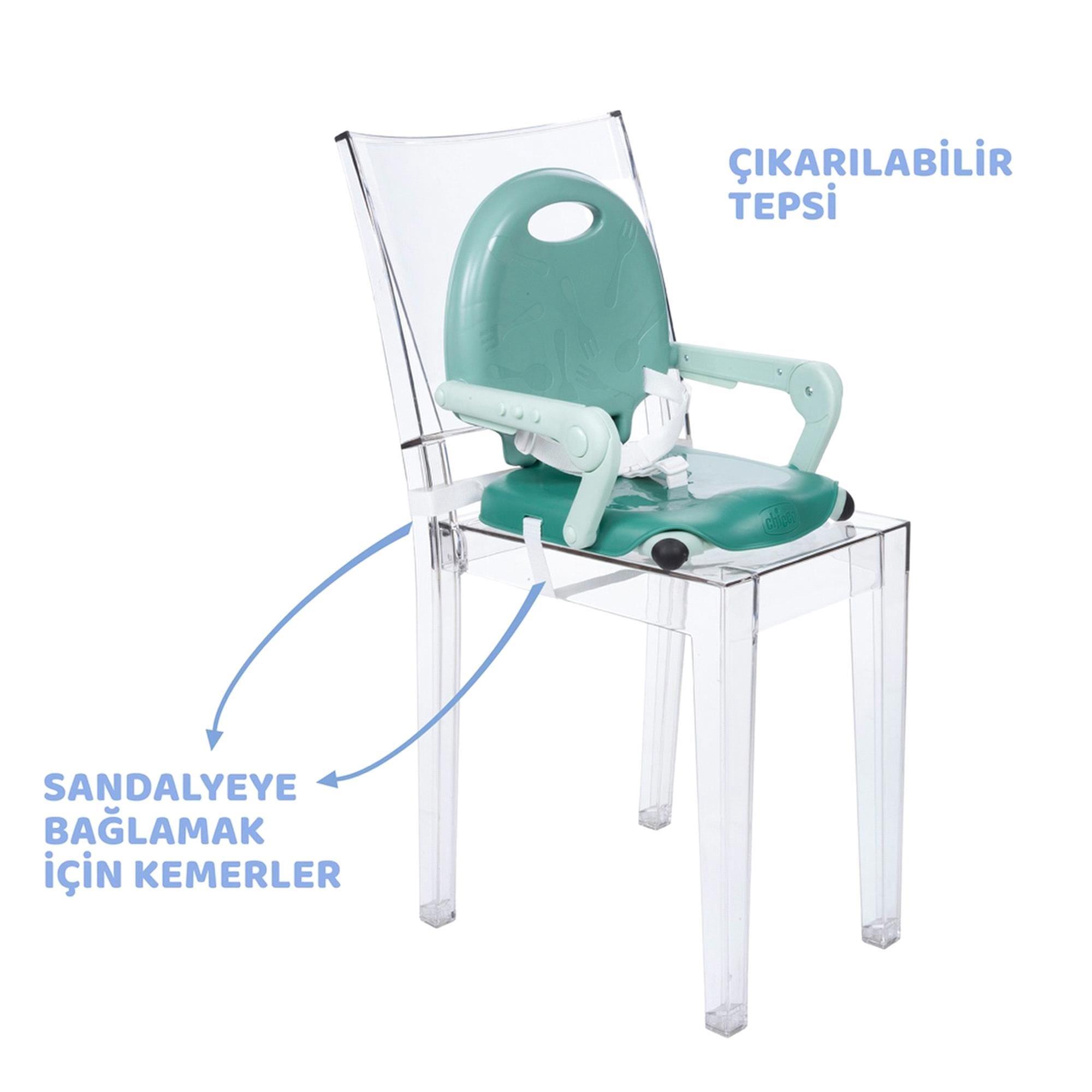 Chicco Booster Seat Pocket Snack Poppy Tur/Red Yükseltici Mama Sandalyesi