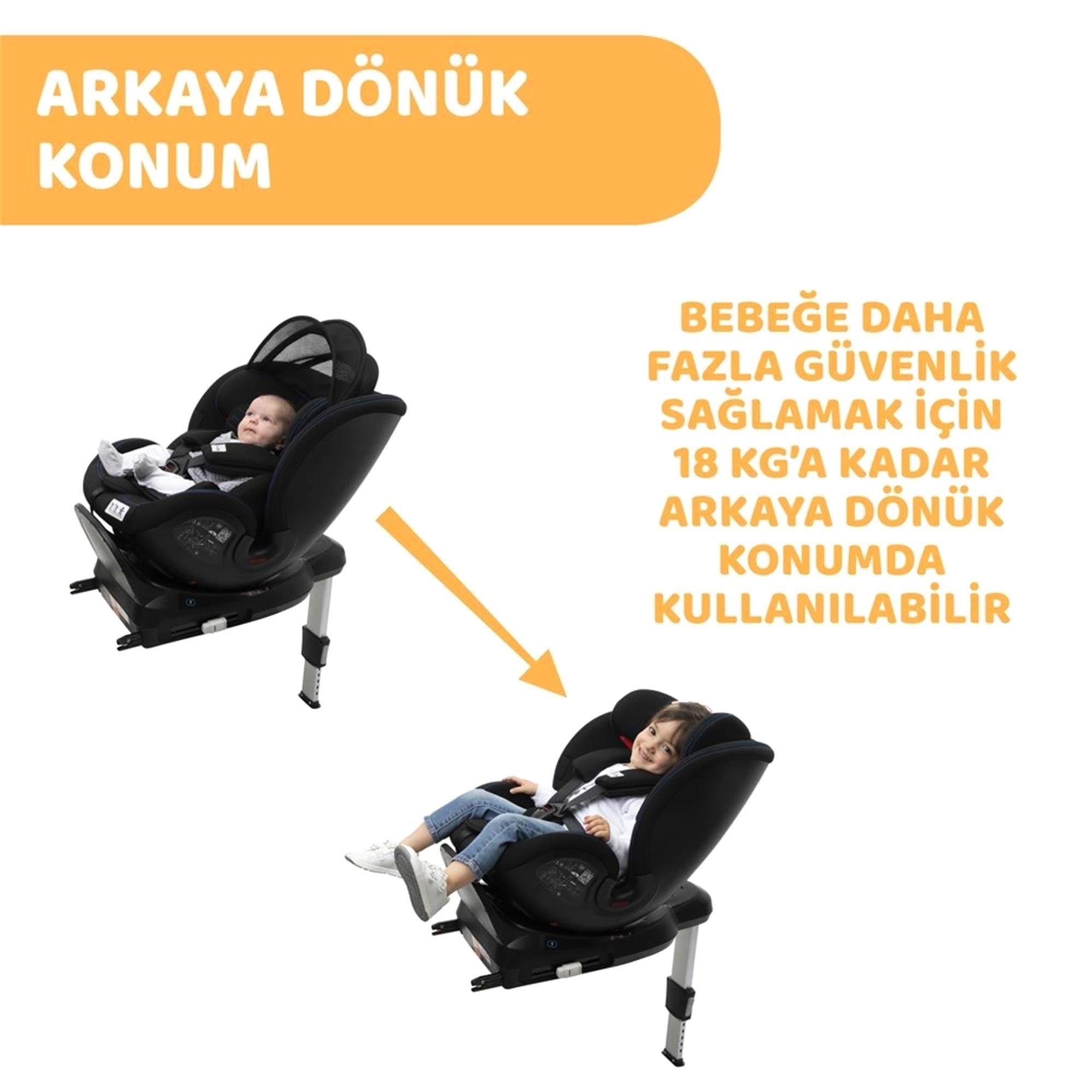 Chicco Oneseat 0/36 Kg Dönebilen Oto Koltuğu Siyah