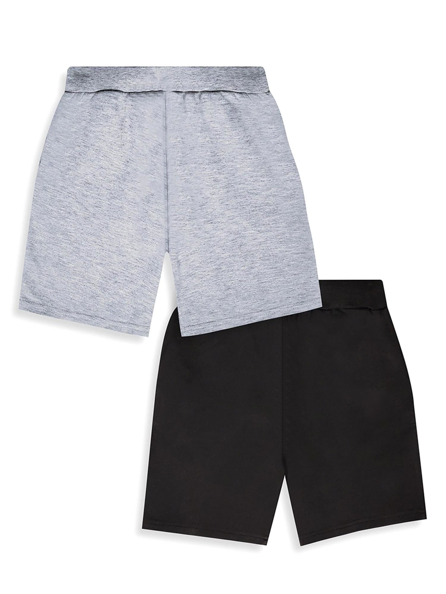 Denokids Erkek Çocuk 2'li Şort Set Gri-Lacivert CFF-26Y1-075