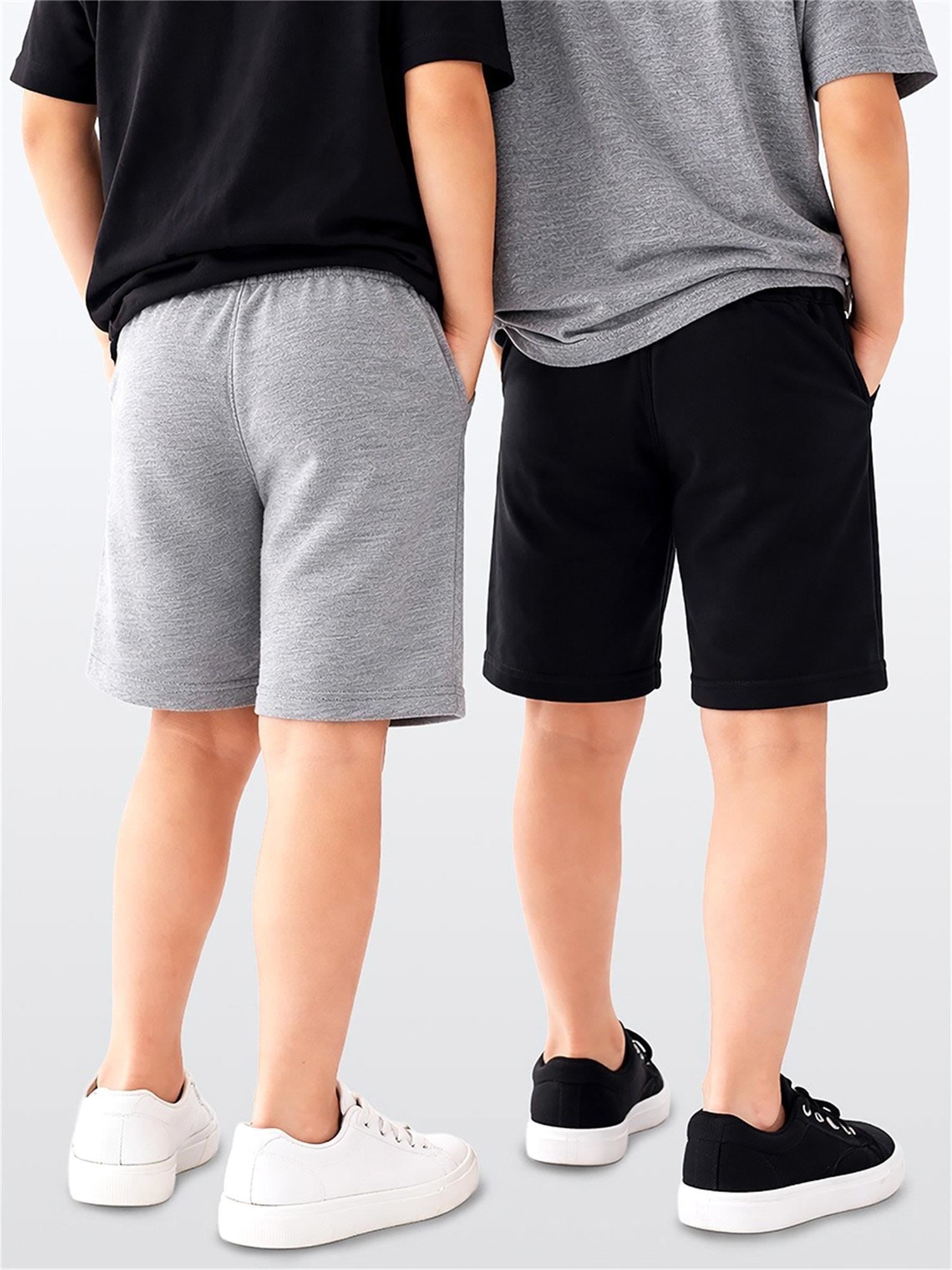 Denokids Erkek Çocuk 2'li Şort Set Gri-Lacivert CFF-26Y1-075