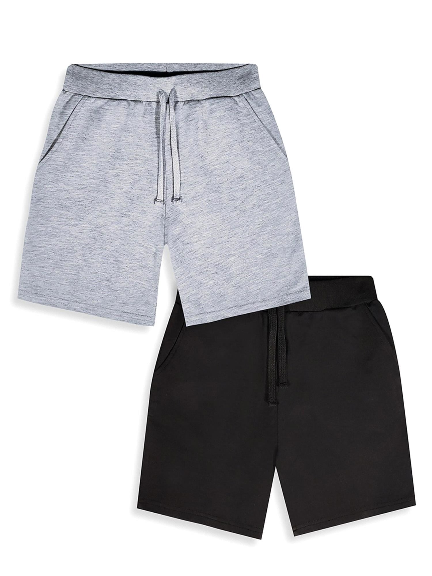 Denokids Erkek Çocuk 2'li Şort Set Gri-Lacivert CFF-26Y1-075