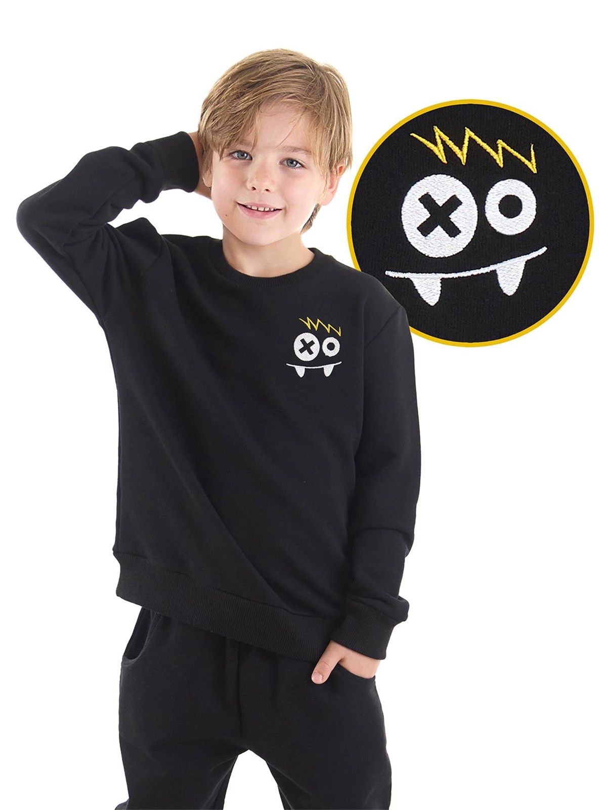 Denokids Erkek Çocuk Canavar Sweatshirt Cff-22S1-017