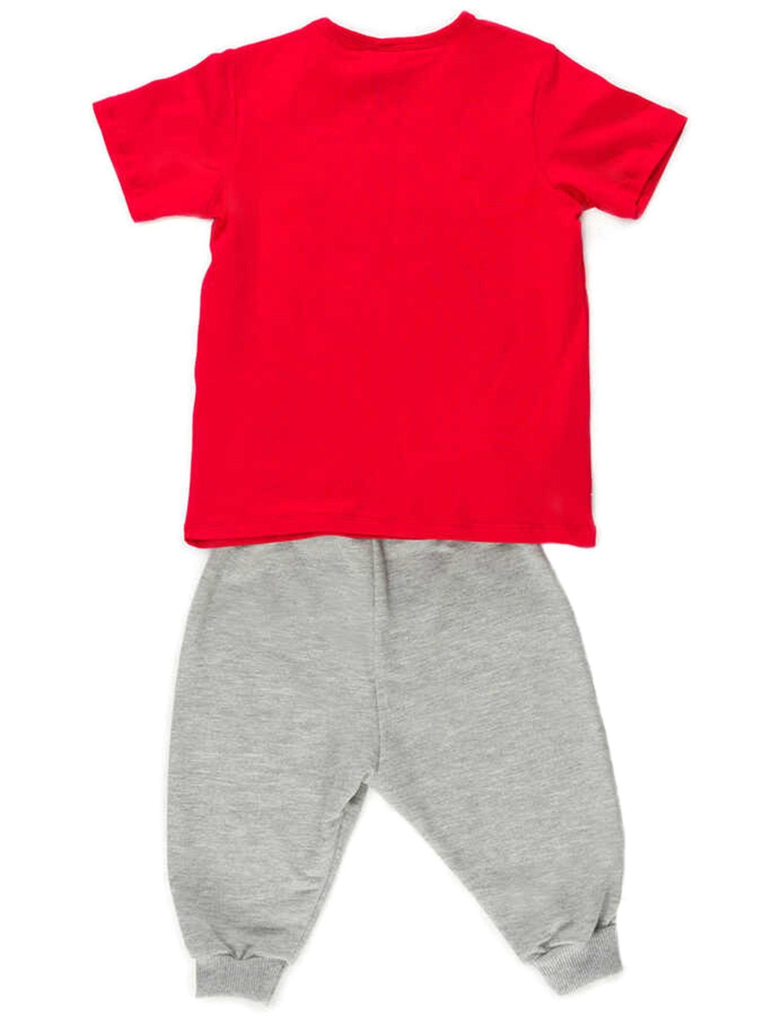 Denokids Erkek Çocuk Kahkaha T-shirt Kapri Şort Takım CFF-19Y1-099