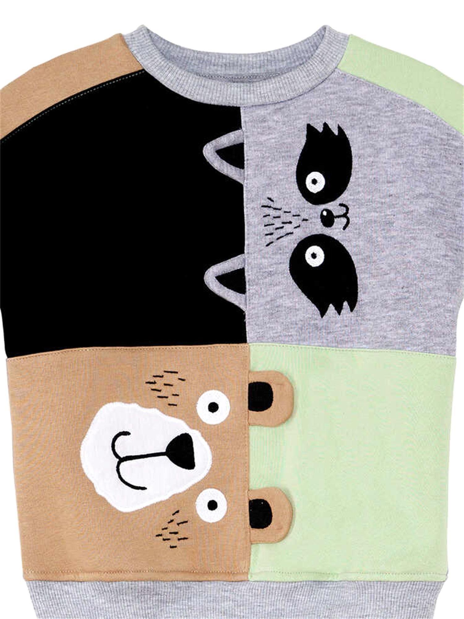 Denokids Erkek Çocuk Rakun Ve Ayı Sweatshirt CFF-23K1-025