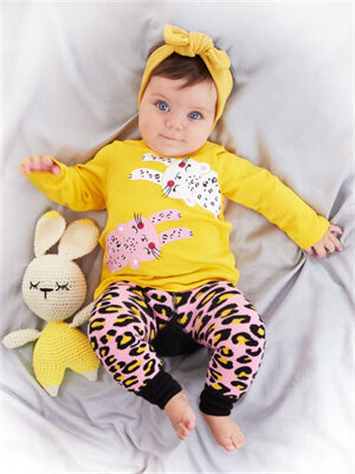 Denokids Kız Bebek Leopar Tshirt  Cff-22S1-177
