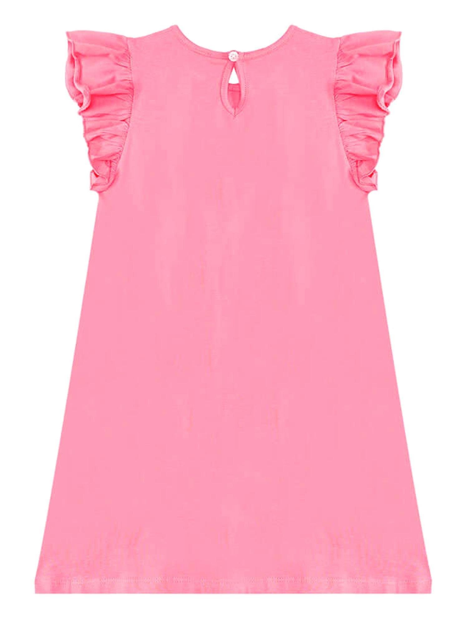 Denokids Kız Çocuk Ayıcıklar Elbise Pembe CFF-24Y1-017