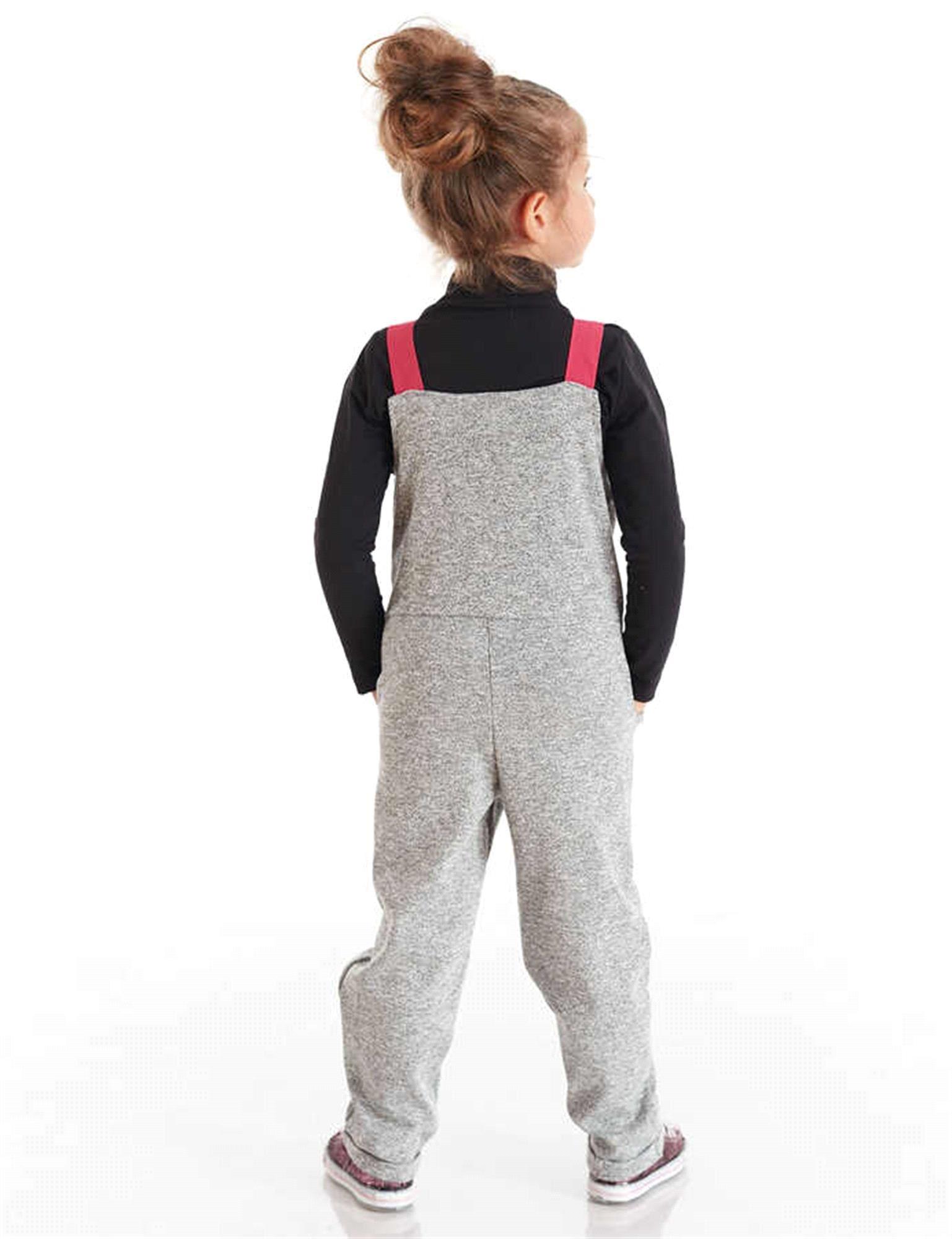 Denokids Kız Çocuk BFF Tulum Gri MS-20S1-080