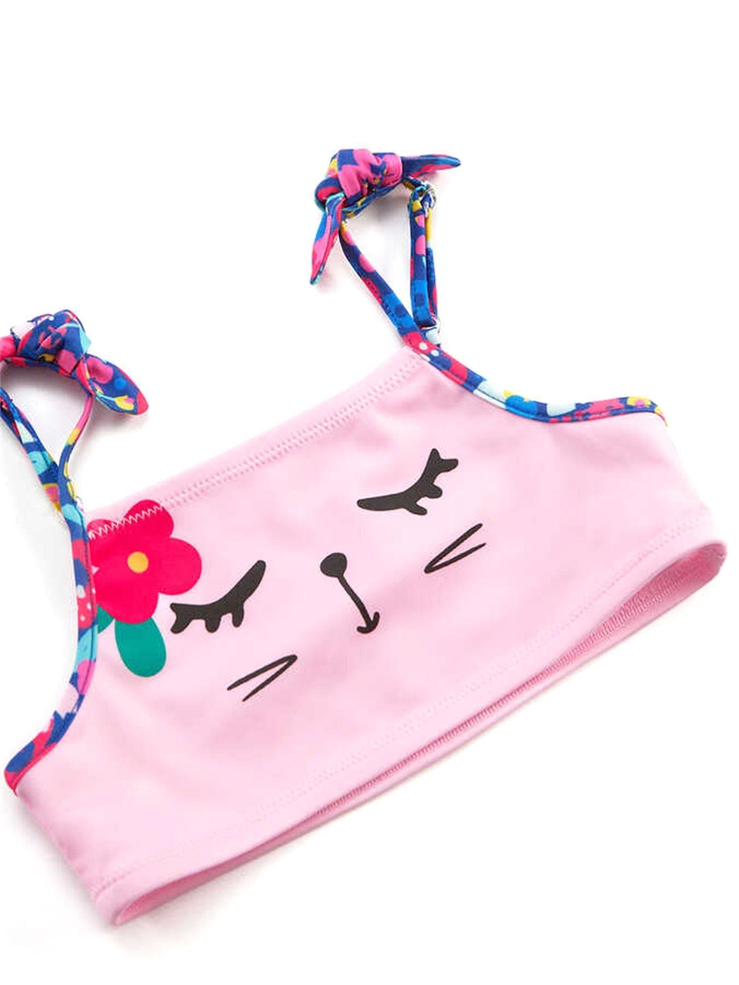 Denokids Kız Çocuk Çiçekli Kedi Bikini CFF-23Y2-001
