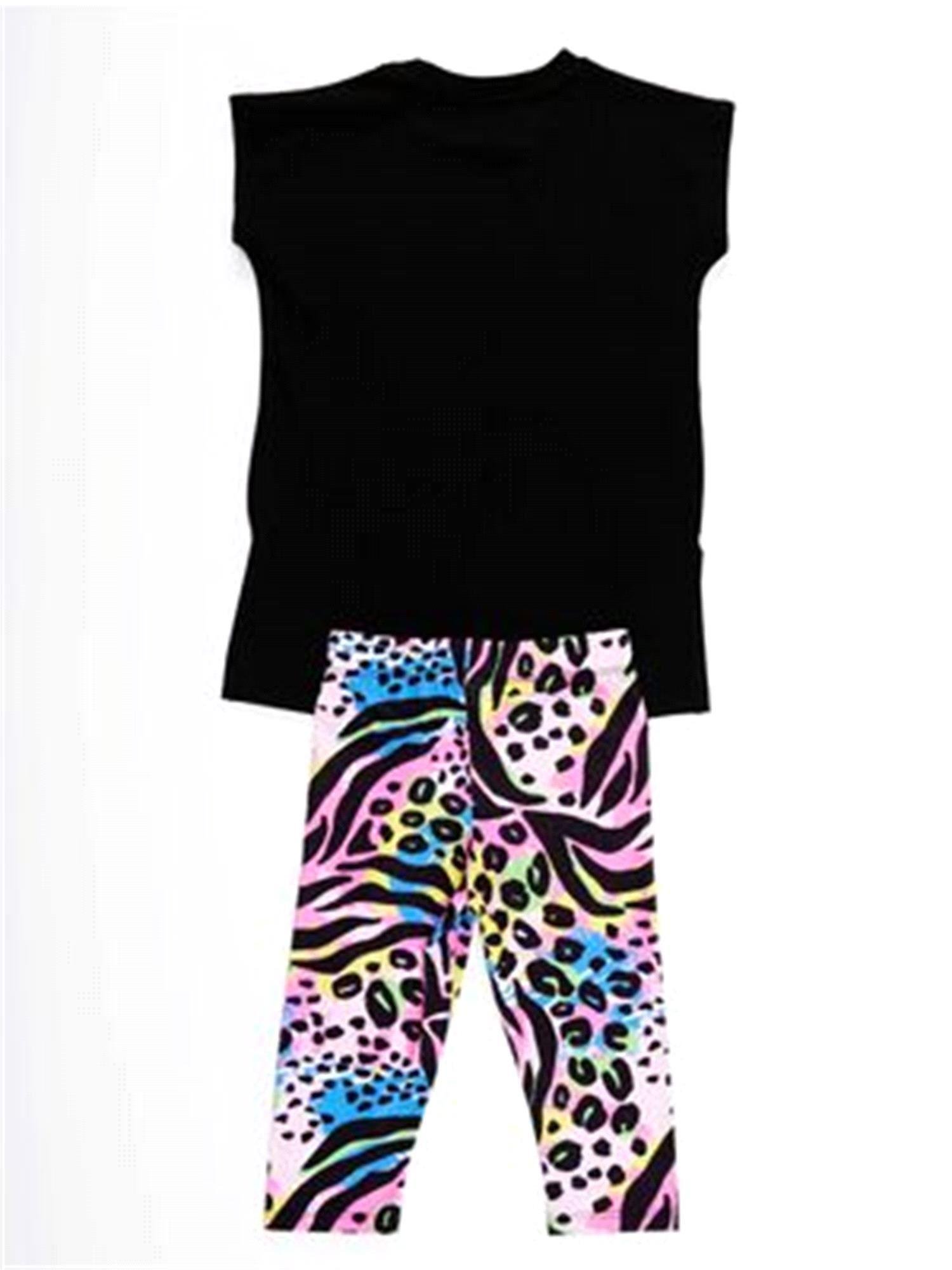 Denokids Kız Çocuk Good Vibes Tunik Tayt Takım Ms-23Y1-020