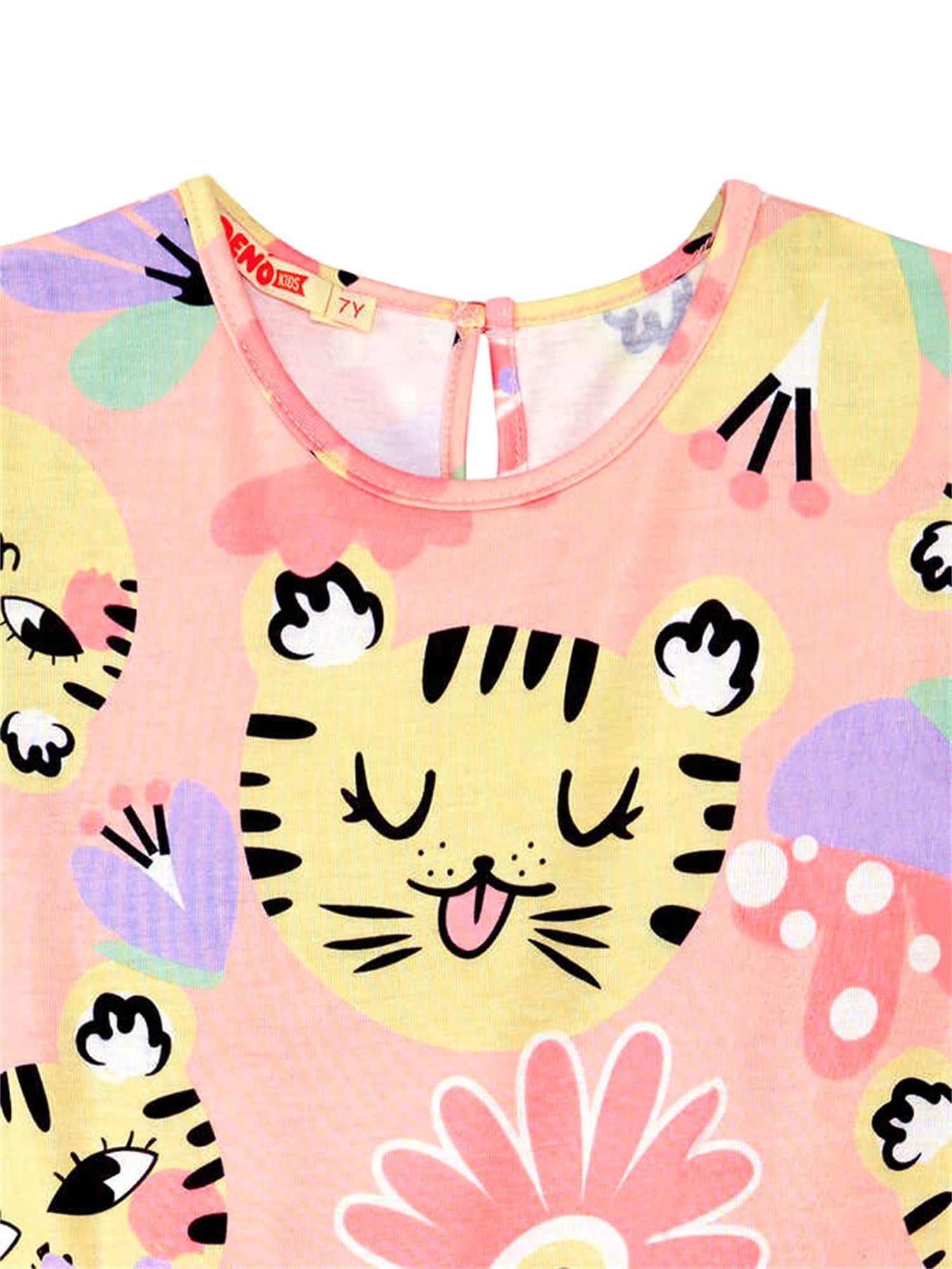 Denokids Kız Çocuk Leo Flower Tüllü Elbise CFF-24Y1-019