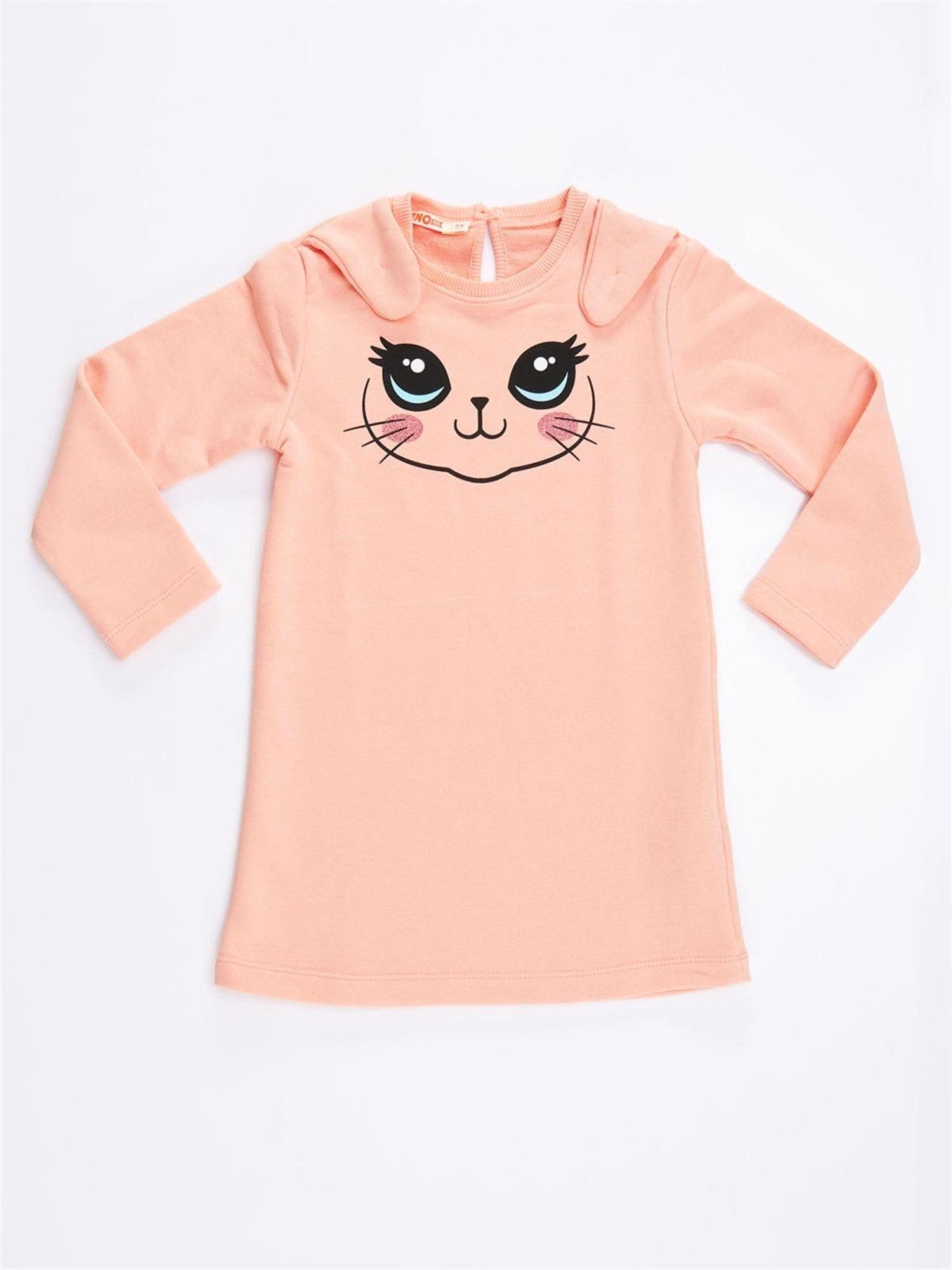 Denokids Kız Çocuk Tavşan Kulaklı Elbise CFF-21S1-005