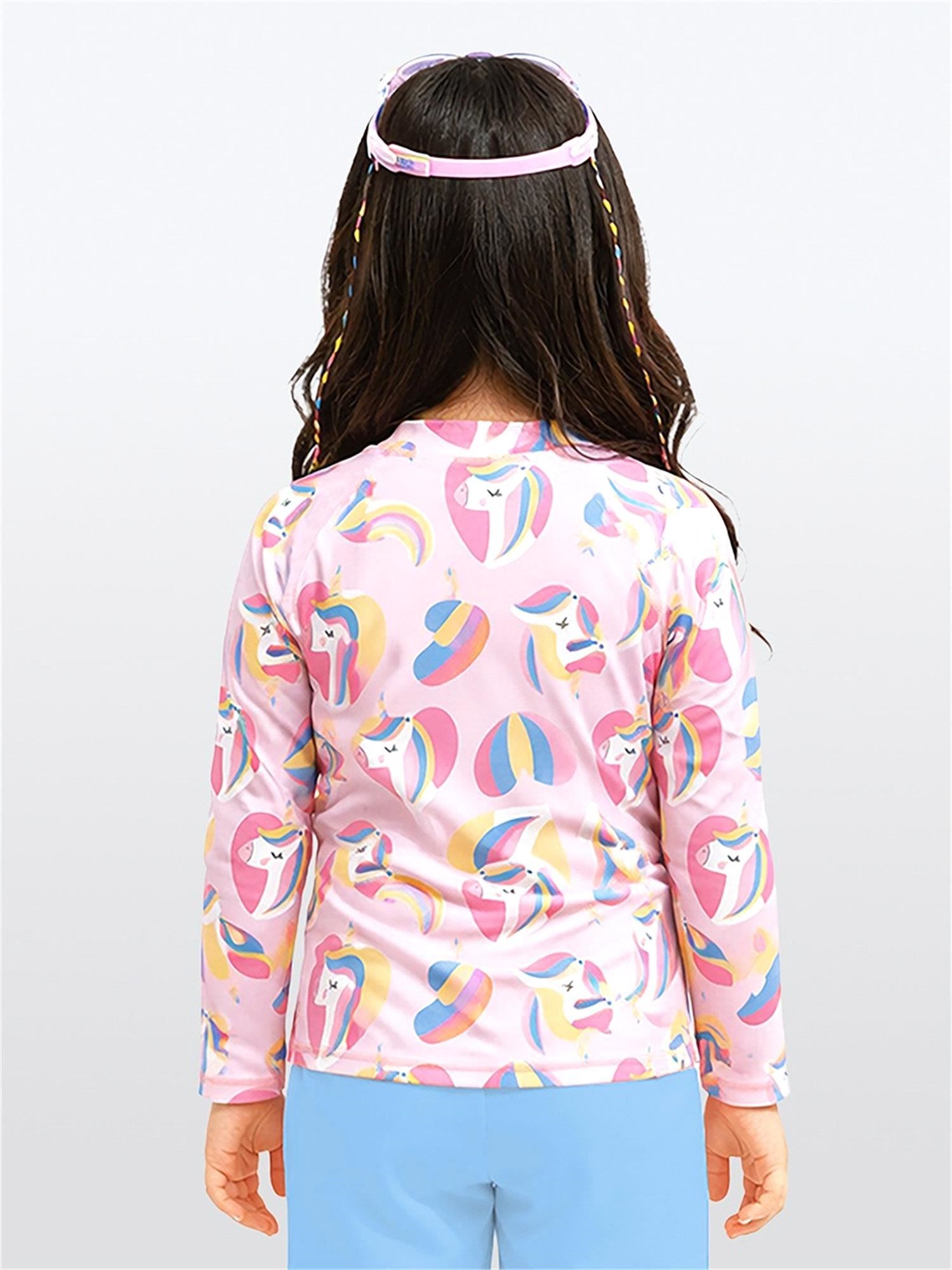 Denokids Kız Çocuk UV Korumalı Unicorn Mayo Tişört CFF-26Y1-121
