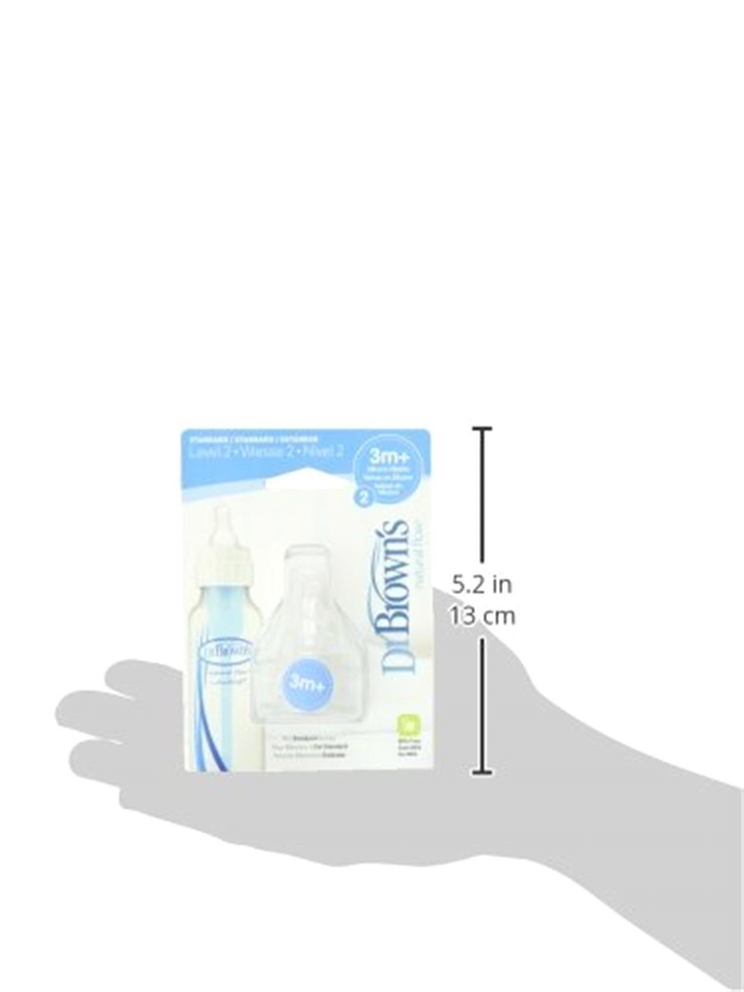 Dr Brown's Biberon Emziği 2'li Silikon Dar Ağız 3 Ay 322