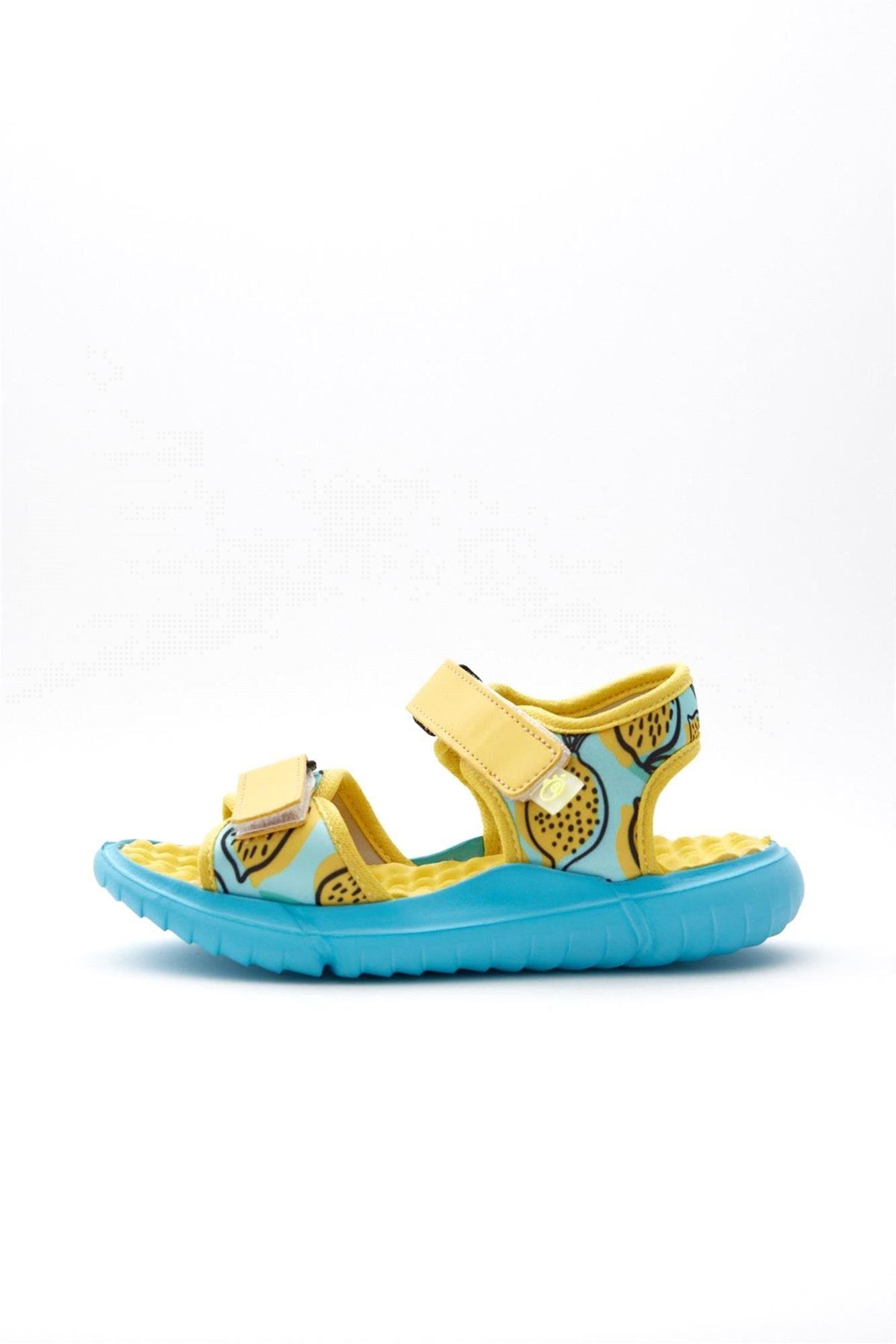 Dudino Erkek Çocuk Limon Baskılı Paris Sandalet Sarı 2C83B134