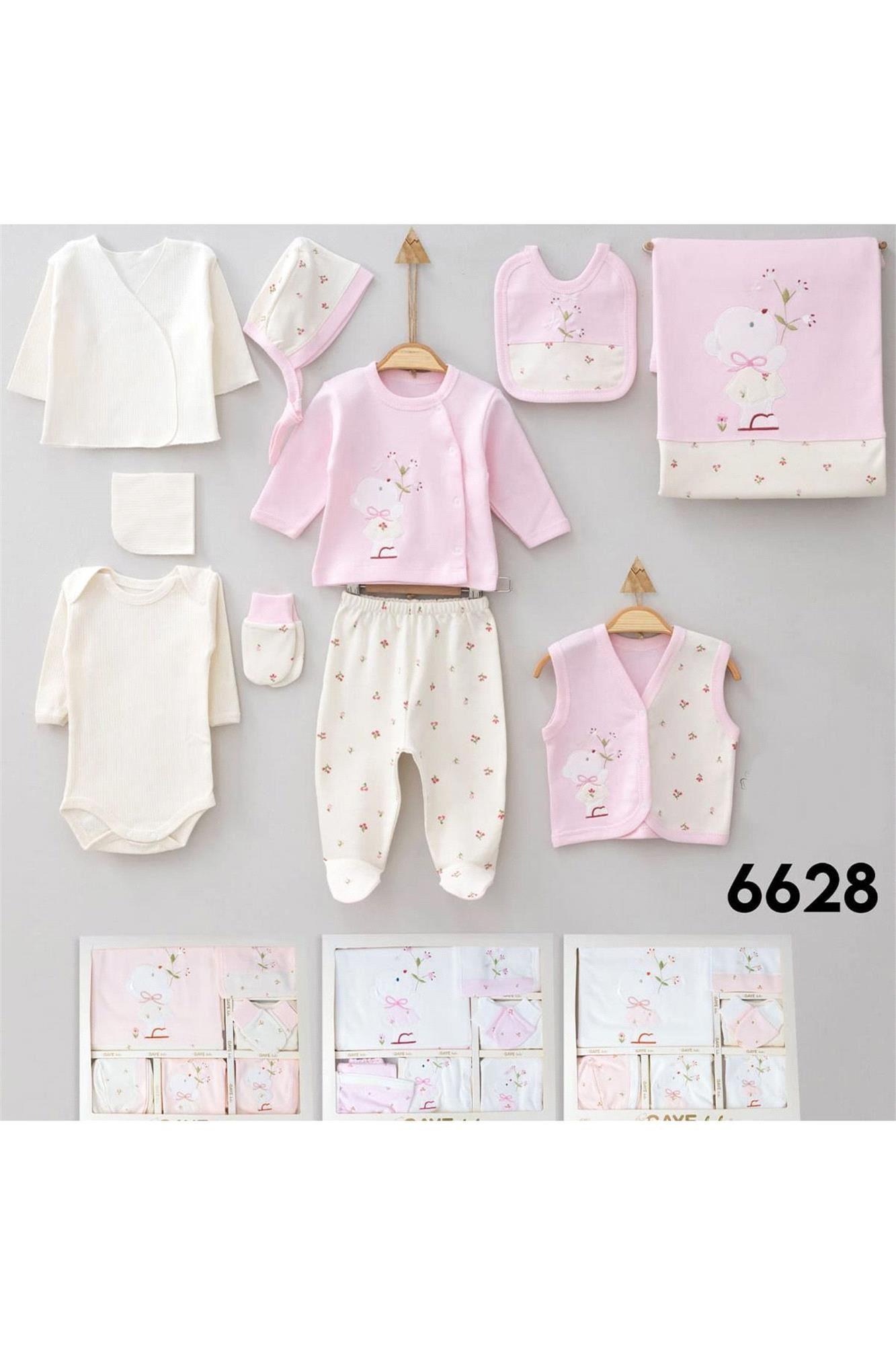 Gaye Bebe Kız Bebek 10'lu Hastane Çıkış Seti Pembe 6628 