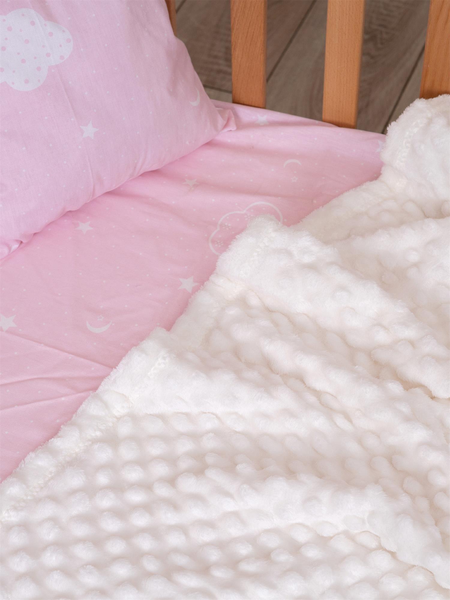 Golden Unisex Bebek Battaniye Beyaz 90*110 