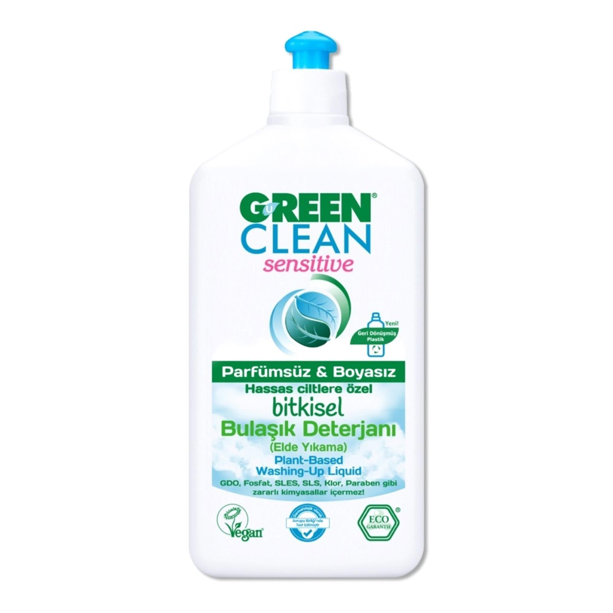 Green Clean Sensitive Parfümsüz Boyasız Bulaşık Deterjanı 500 Ml