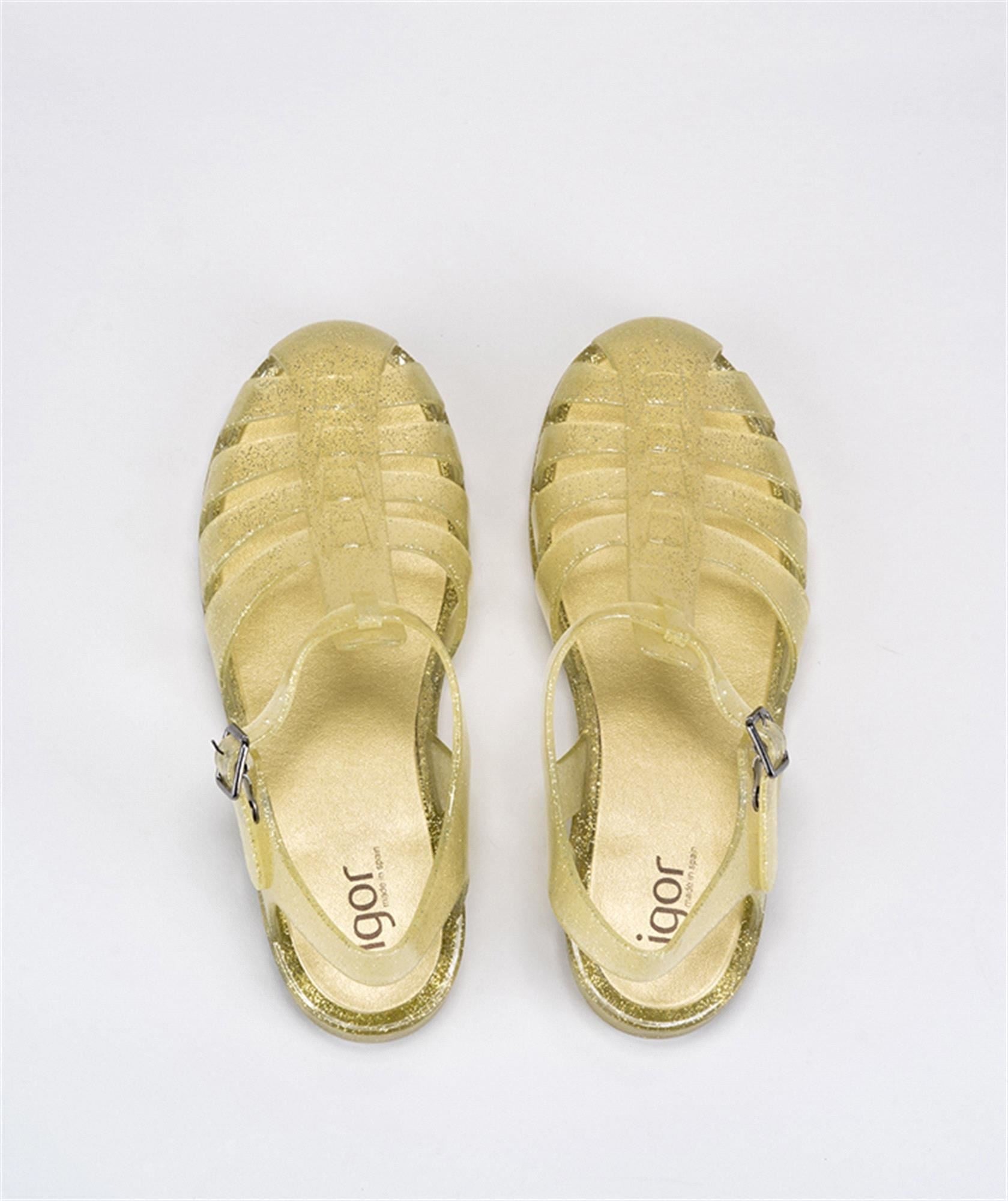 İgor Kadın Biarritz Glitter Simli Sandalet Gold S10262(BB334)