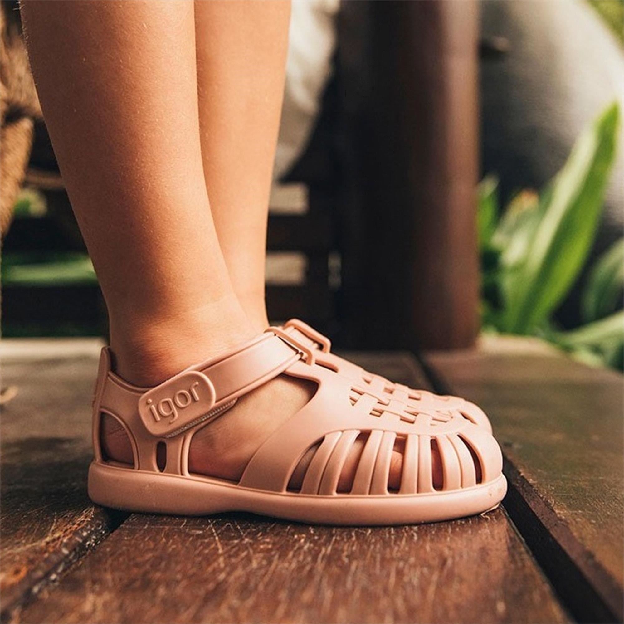 İgor Kız Çocuk Tobby Solid Sandalet Nude S10271-197
