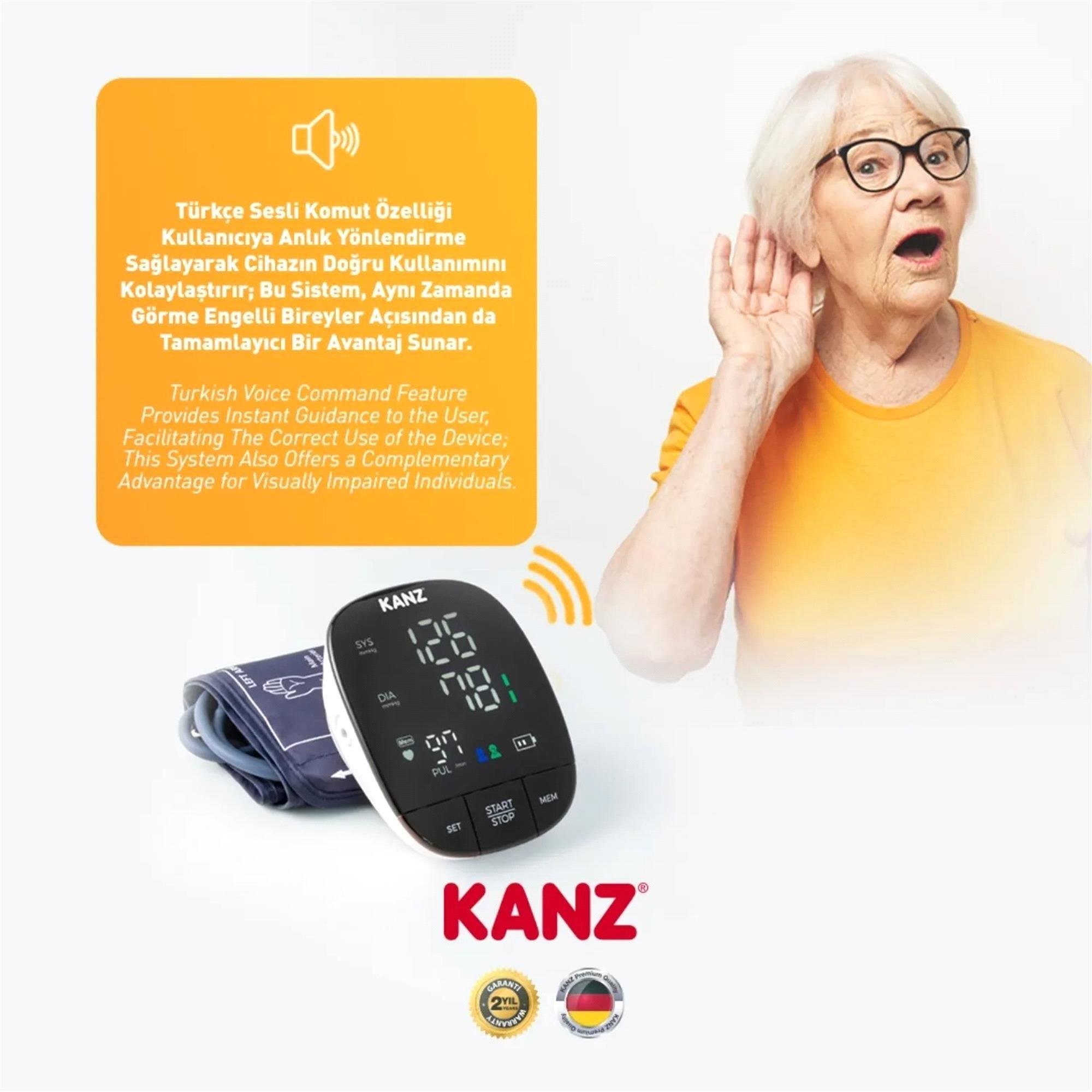 Kanz Dijital Koldan Ölçer Tansiyon Aleti FC-BP130