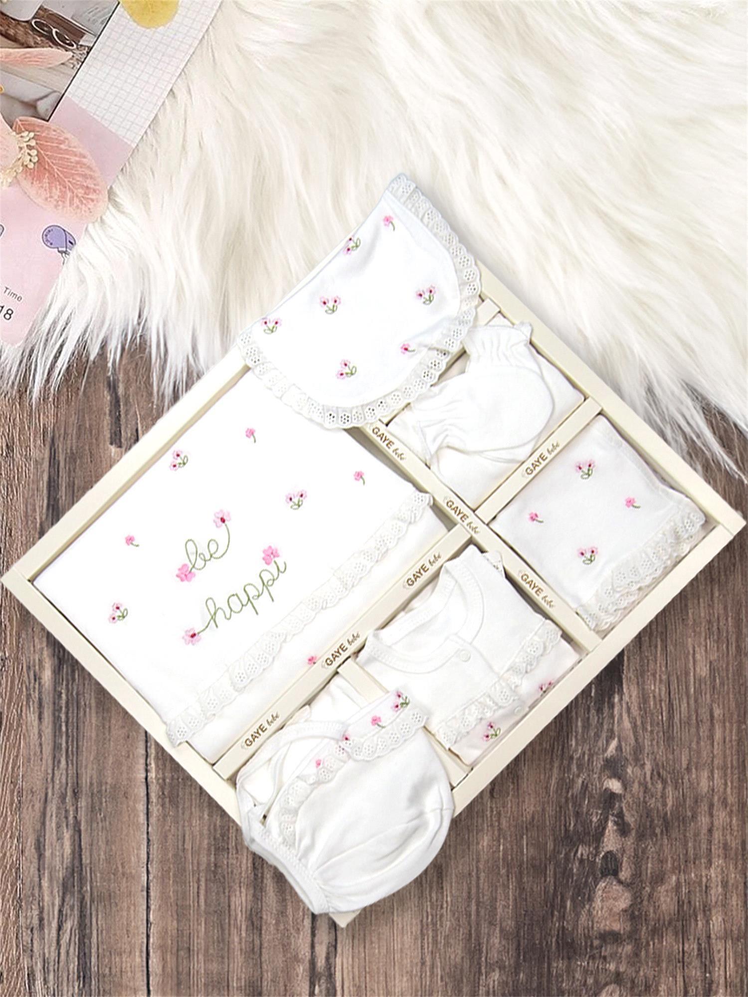 Kinder Baby Gaye Kız Bebek Be Happy 10'lu Hastane Çıkış Seti Ekru 6633