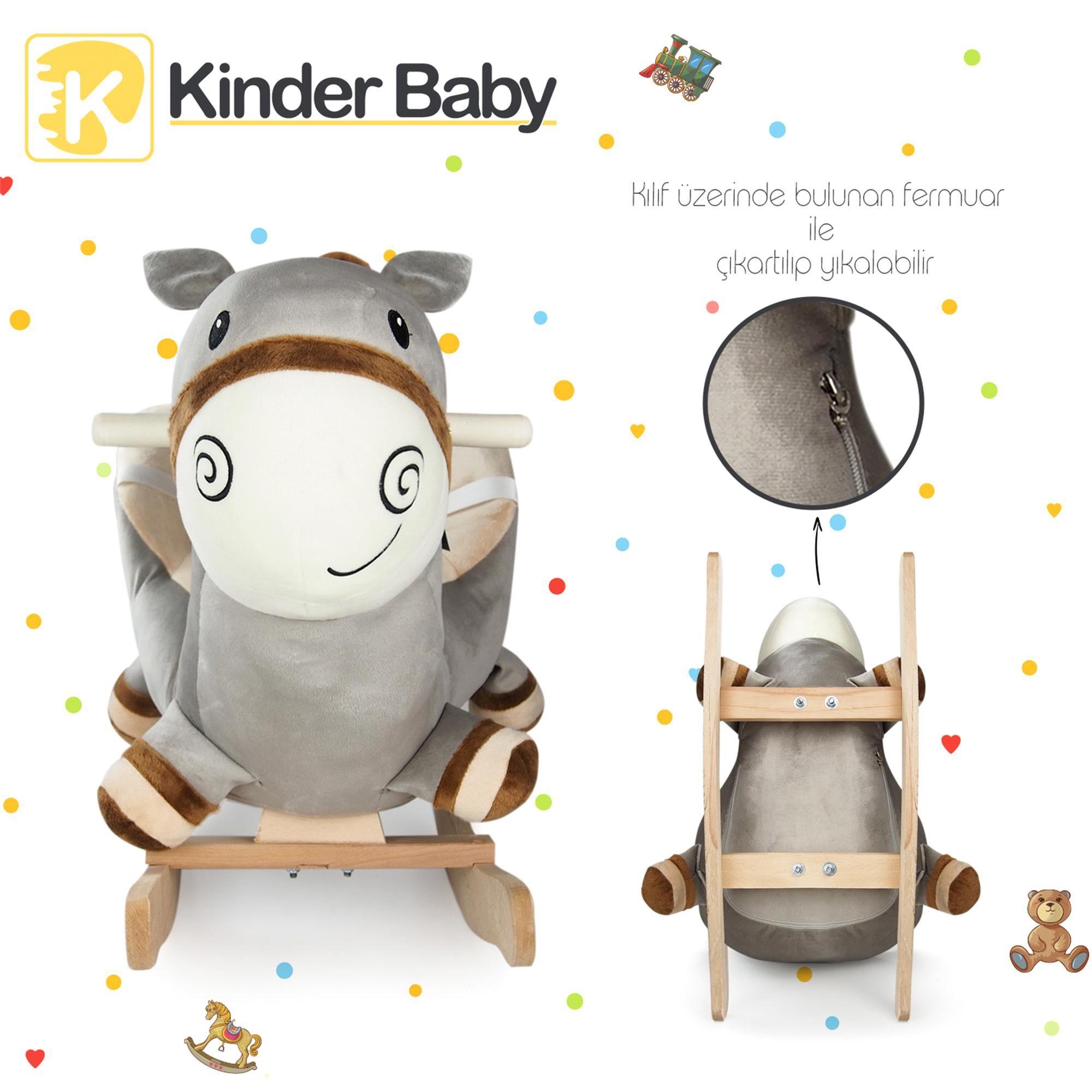 Kinder Baby Hony Sallanan At Eşek Gri 1704