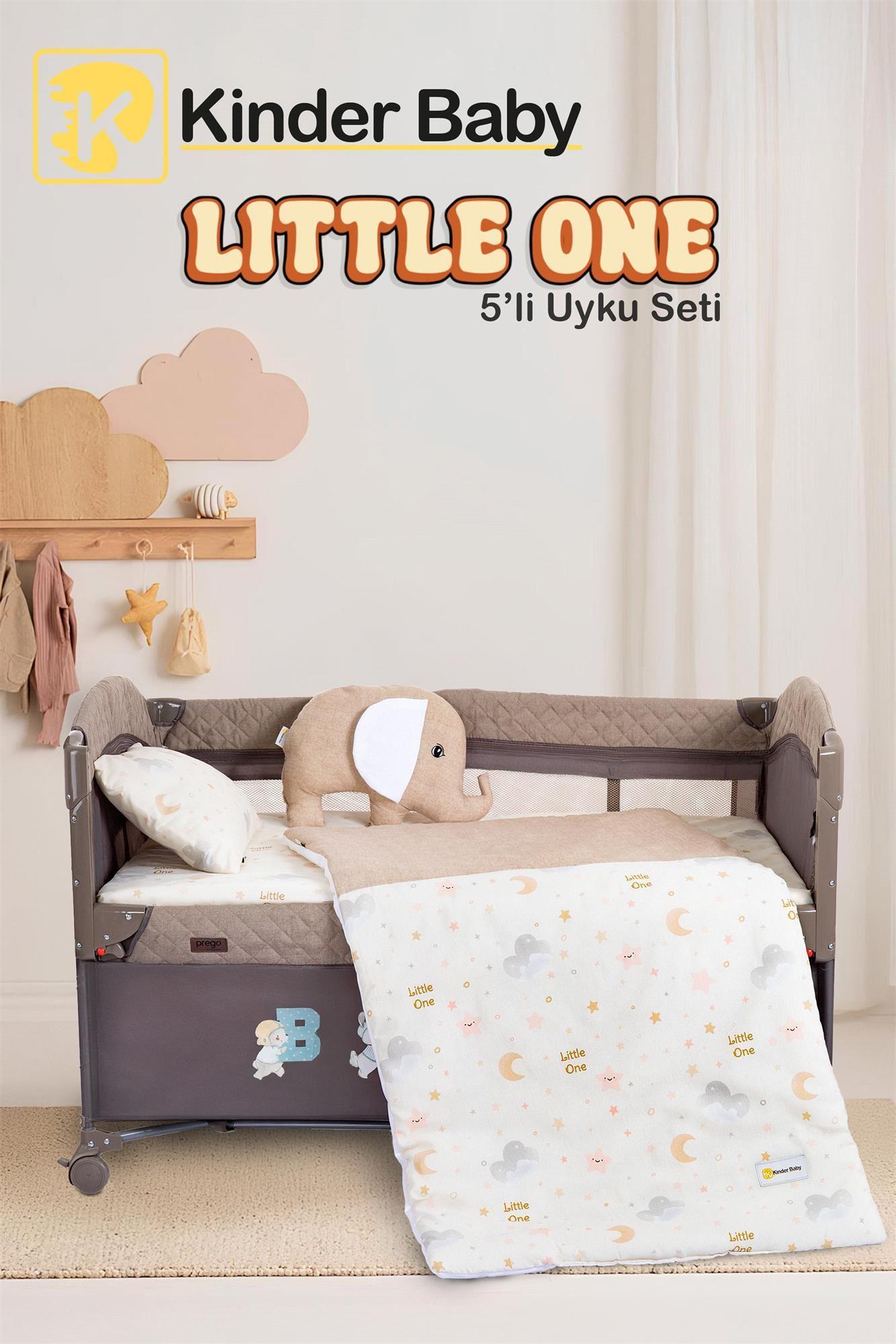 Kinder Baby Little One 5'li Oyun Parkı Uyku Seti Bej