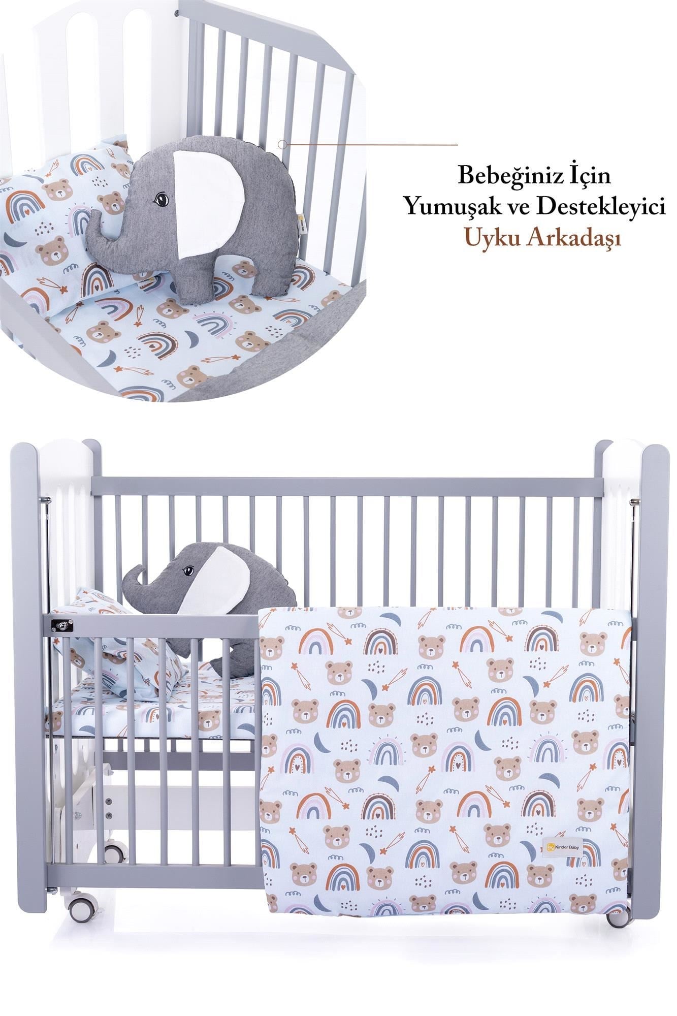 Kinder Baby Little One 5'li Oyun Parkı Uyku Seti Mavi Ayıcık